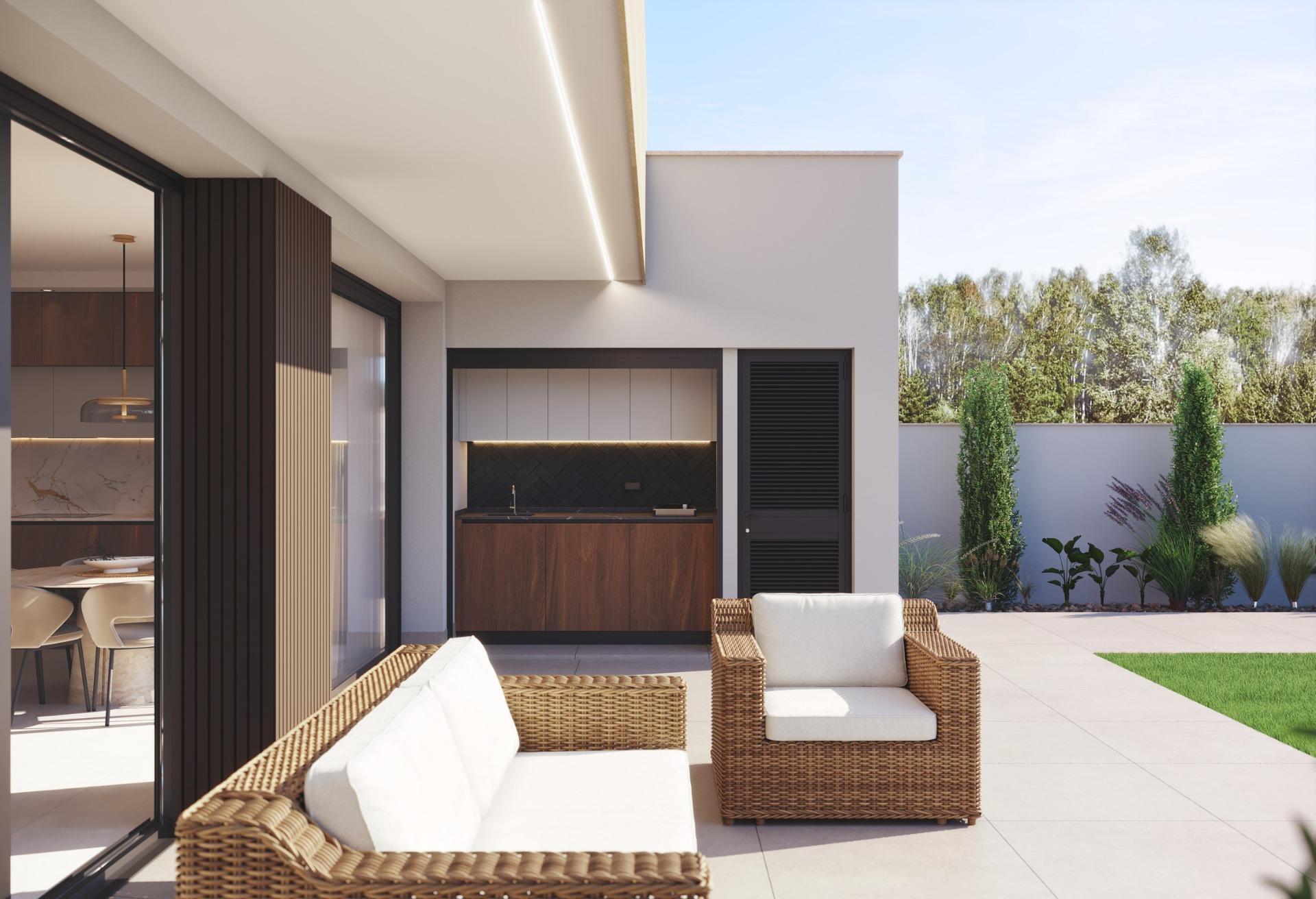 Villa obra nueva con piscina privada en San Javier — 3 dorm.