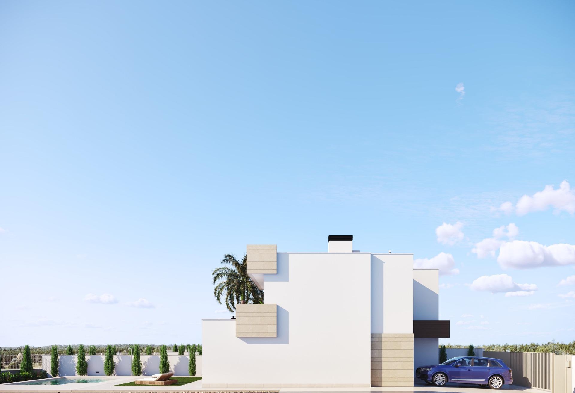Villa obra nueva con piscina privada en San Javier — 3 dorm.
