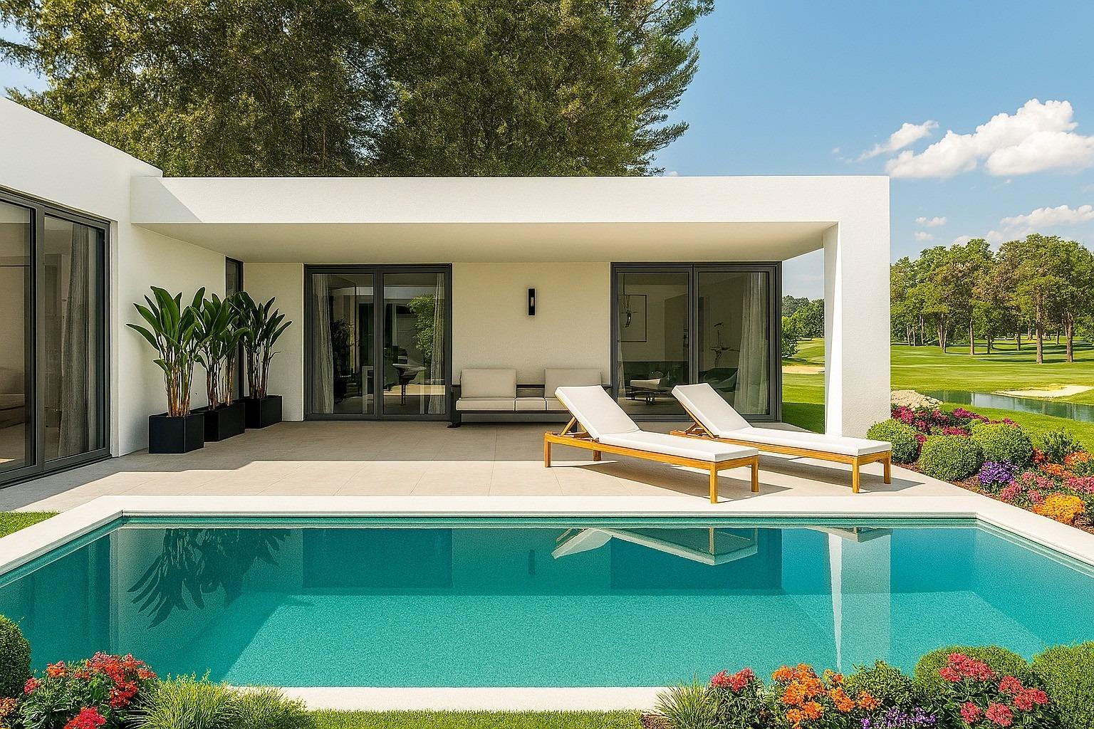 Villa obra nueva con piscina privada en Hondón de las Nieves — 3 dorm