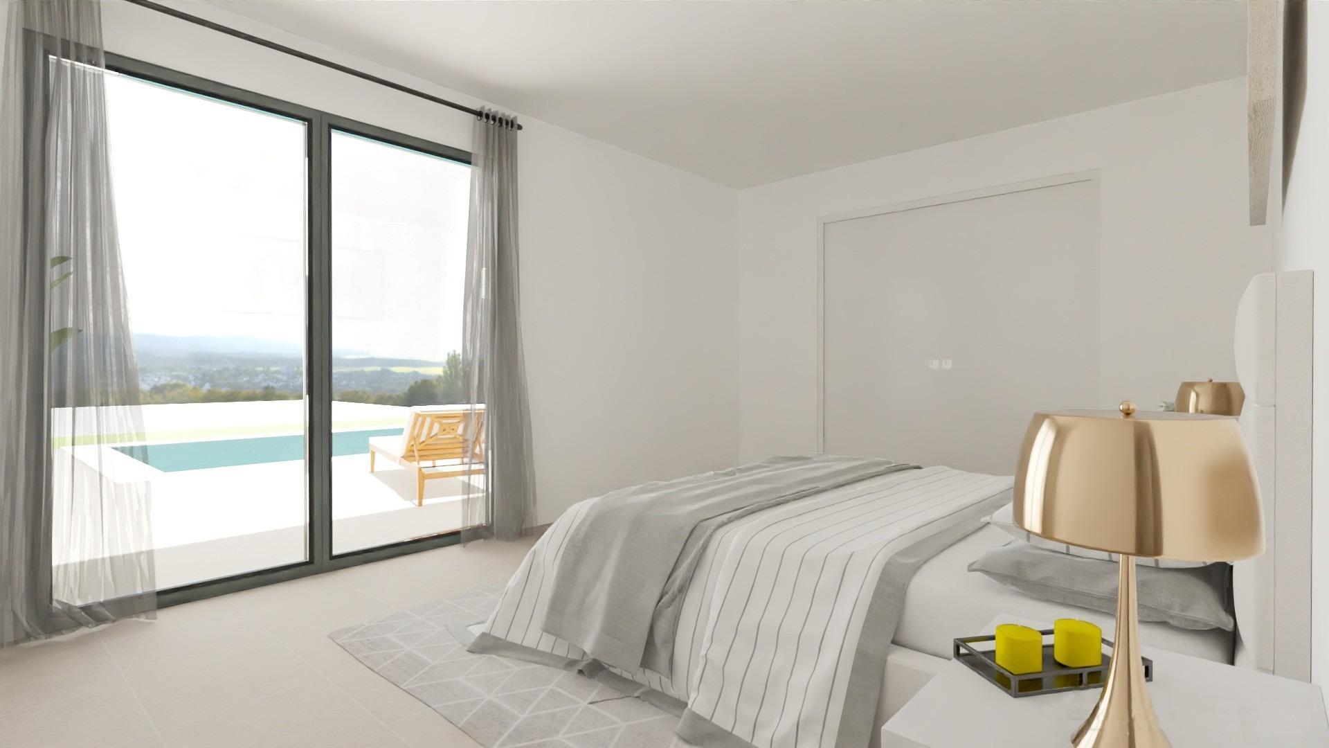 Villa obra nueva con piscina privada en Hondón de las Nieves — 3 dorm