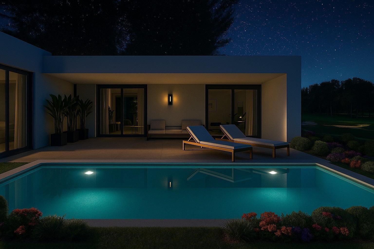 Villa obra nueva con piscina privada en Hondón de las Nieves — 3 dorm