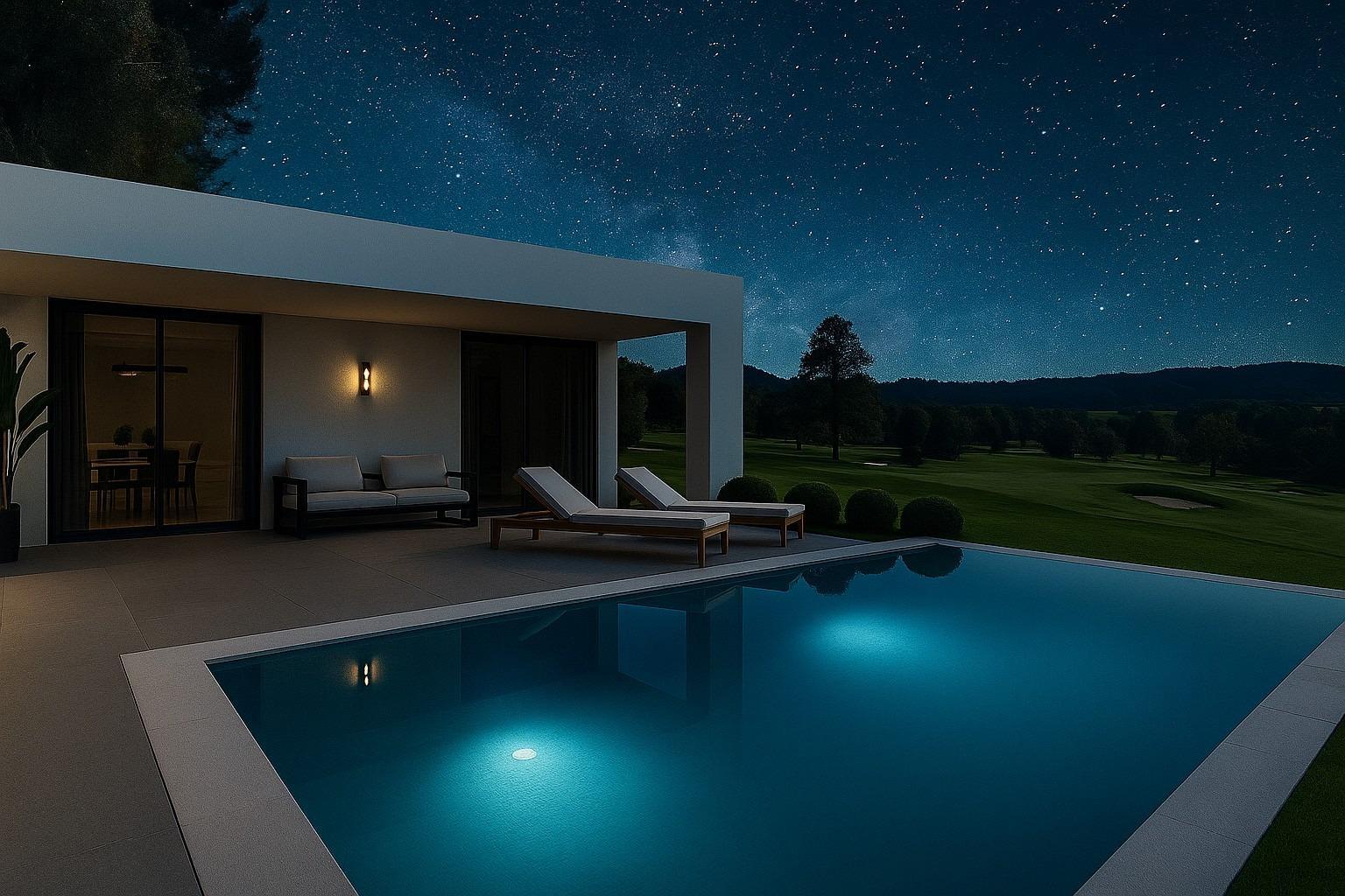 Villa obra nueva con piscina privada en Hondón de las Nieves — 3 dorm