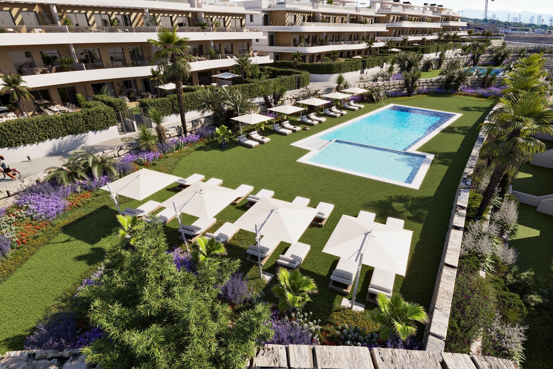 Apartamento obra nueva en Finestrat con piscina privada y vistas mar