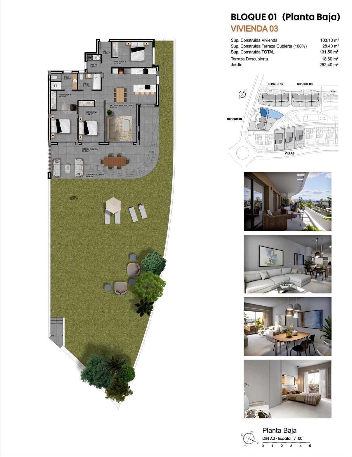 Apartamento de Obra Nueva en Finestrat con Piscina Privada — 3 Dorm.