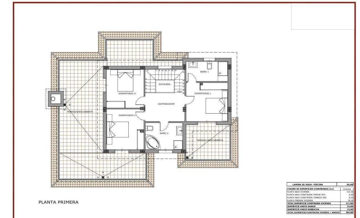 Villa obra nueva en Pinoso (Alicante) con piscina privada — 4 dorm, 10.000m² parcela