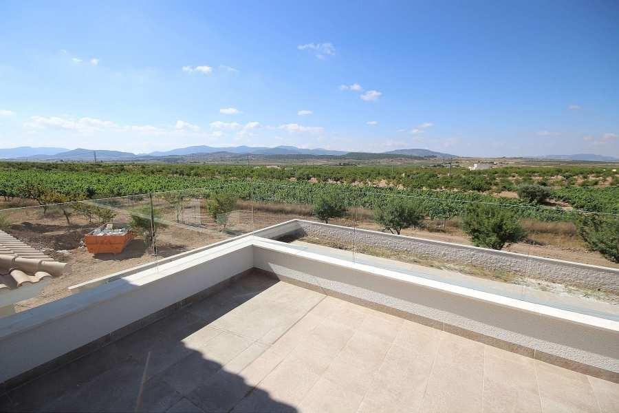 Villa obra nueva en Pinoso (Alicante) con piscina privada — 4 dorm, 10.000m² parcela