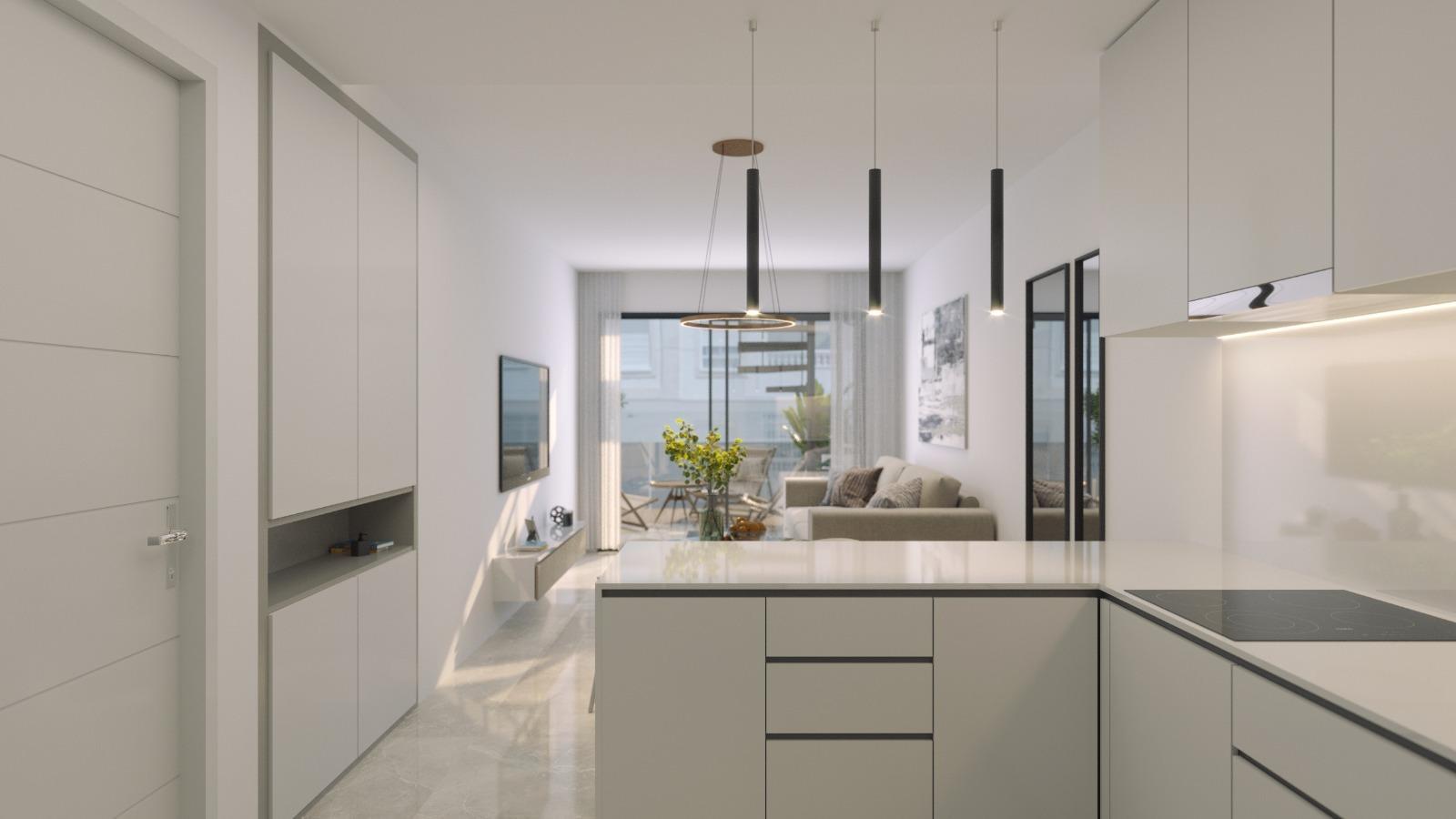 Apartamento Obra Nueva c/ Piscina Privada en Torrevieja — 2 Dorm