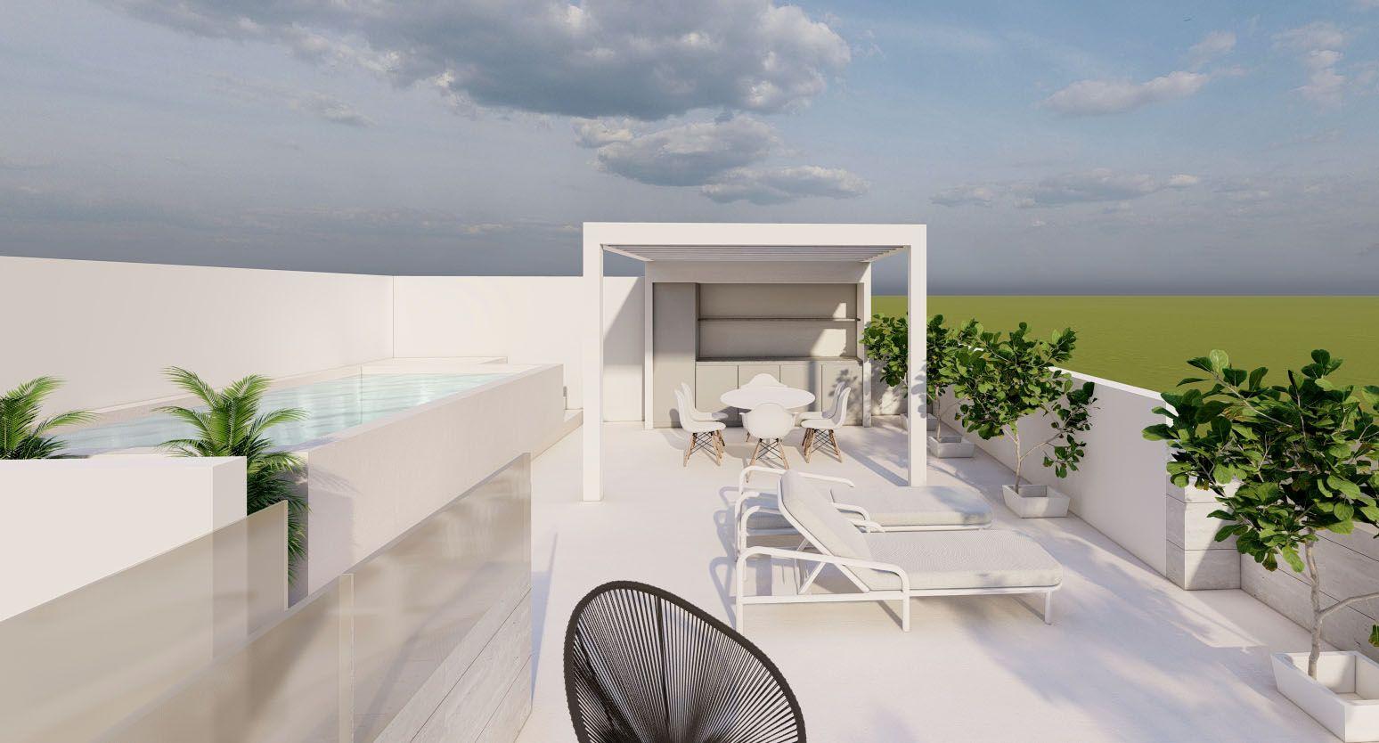 Chalet obra nueva con piscina privada en Pilar de la Horadada — ¡Tu hogar mediterráneo!