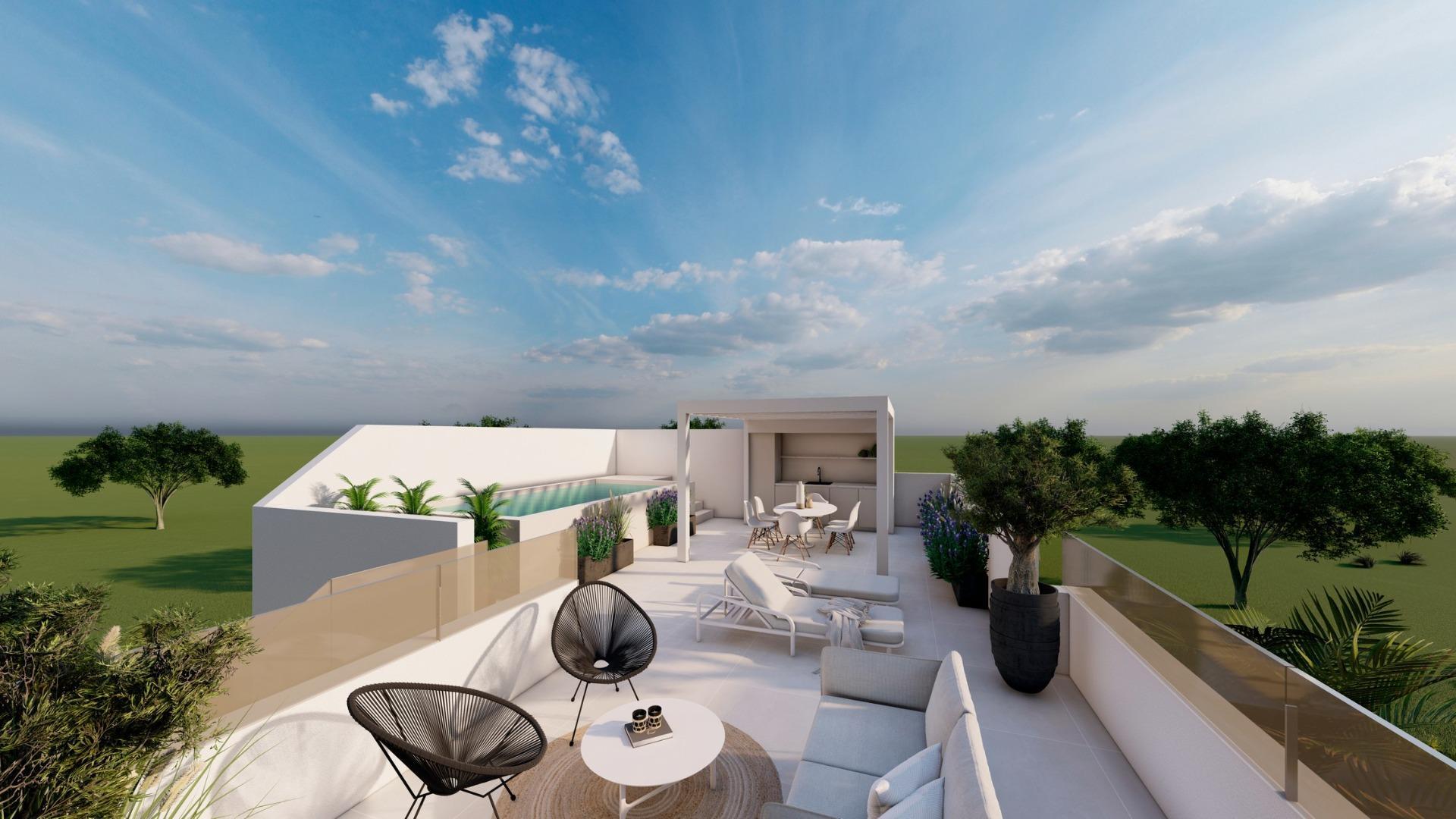 Chalet obra nueva con piscina privada en Pilar de la Horadada — ¡Tu hogar mediterráneo!