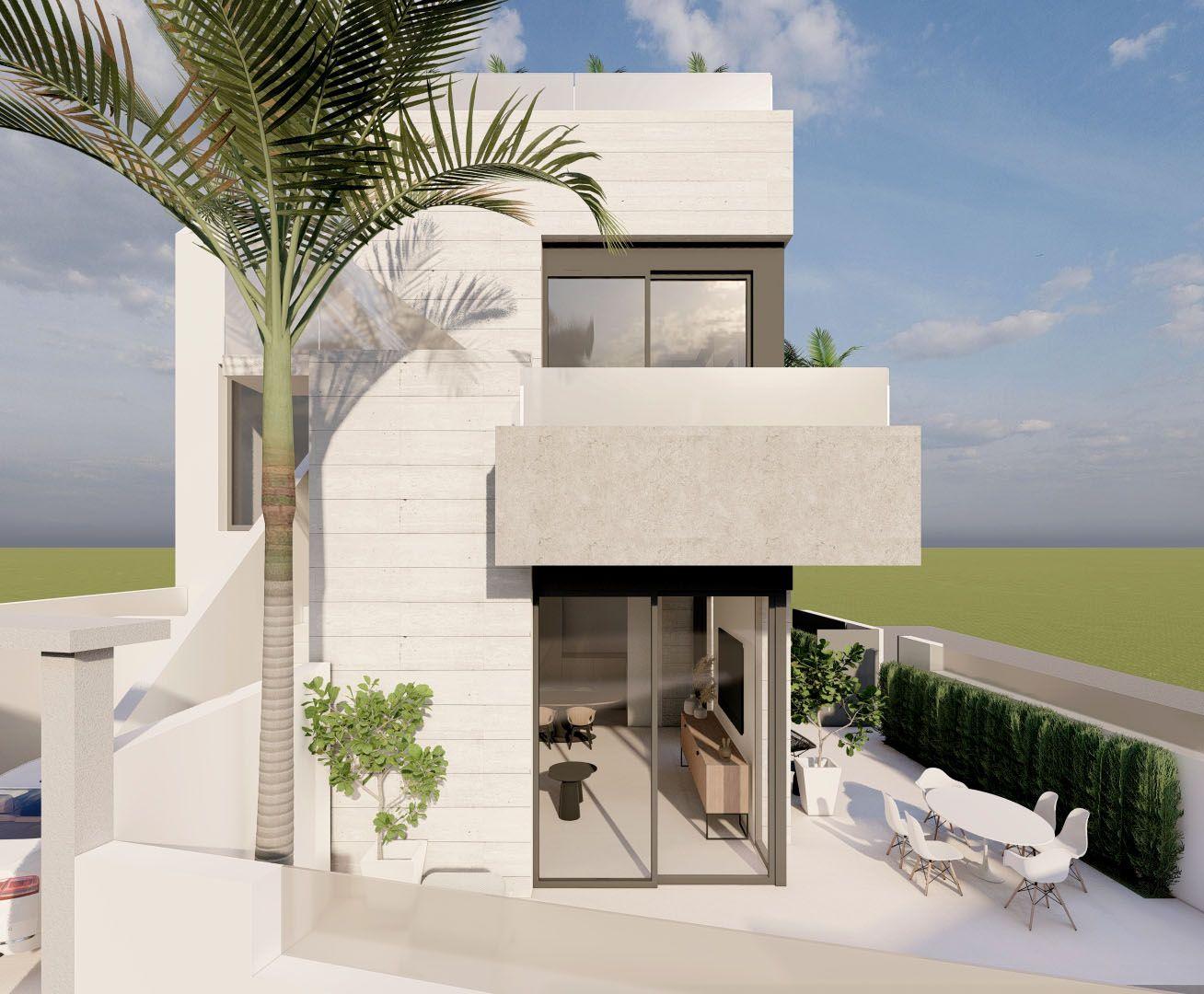 Chalet obra nueva con piscina privada en Pilar de la Horadada — ¡Tu hogar mediterráneo!