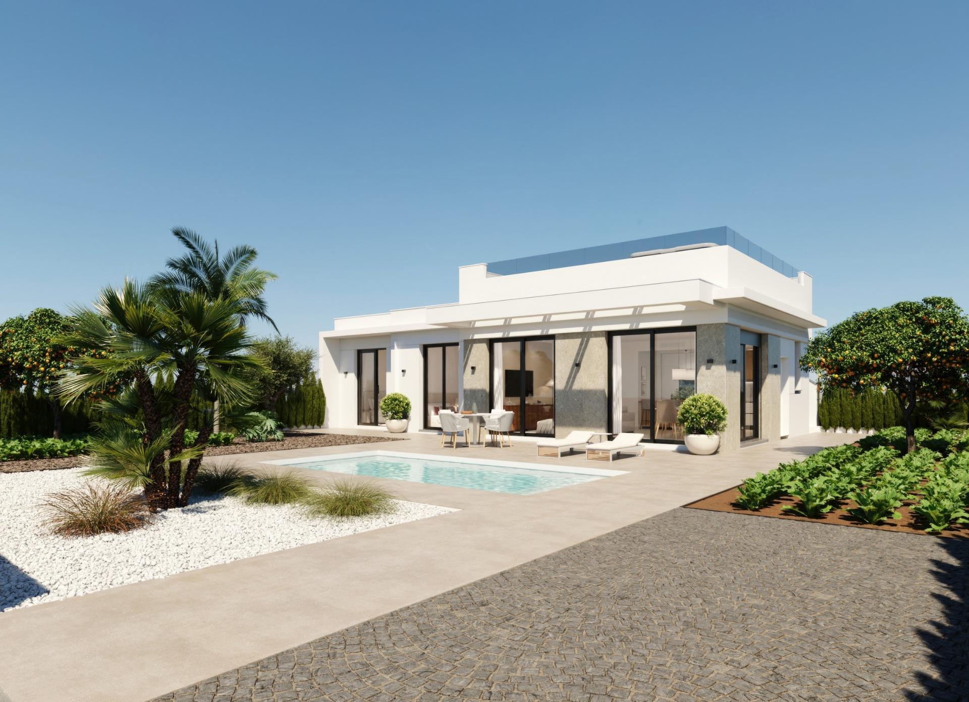 Villa Obra Nueva en Fuente Álamo (Murcia) con Piscina Privada — 3 Dorm