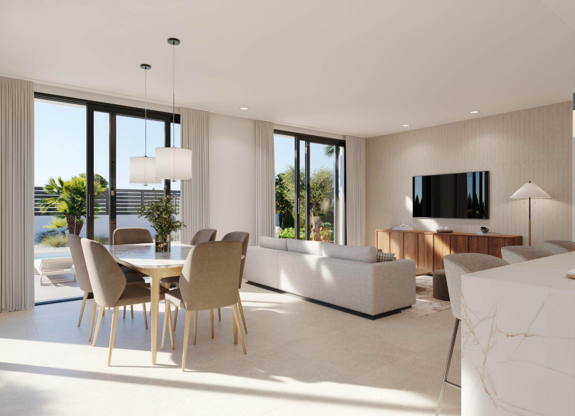 Villa Obra Nueva en Fuente Álamo (Murcia) con Piscina Privada — 3 Dorm