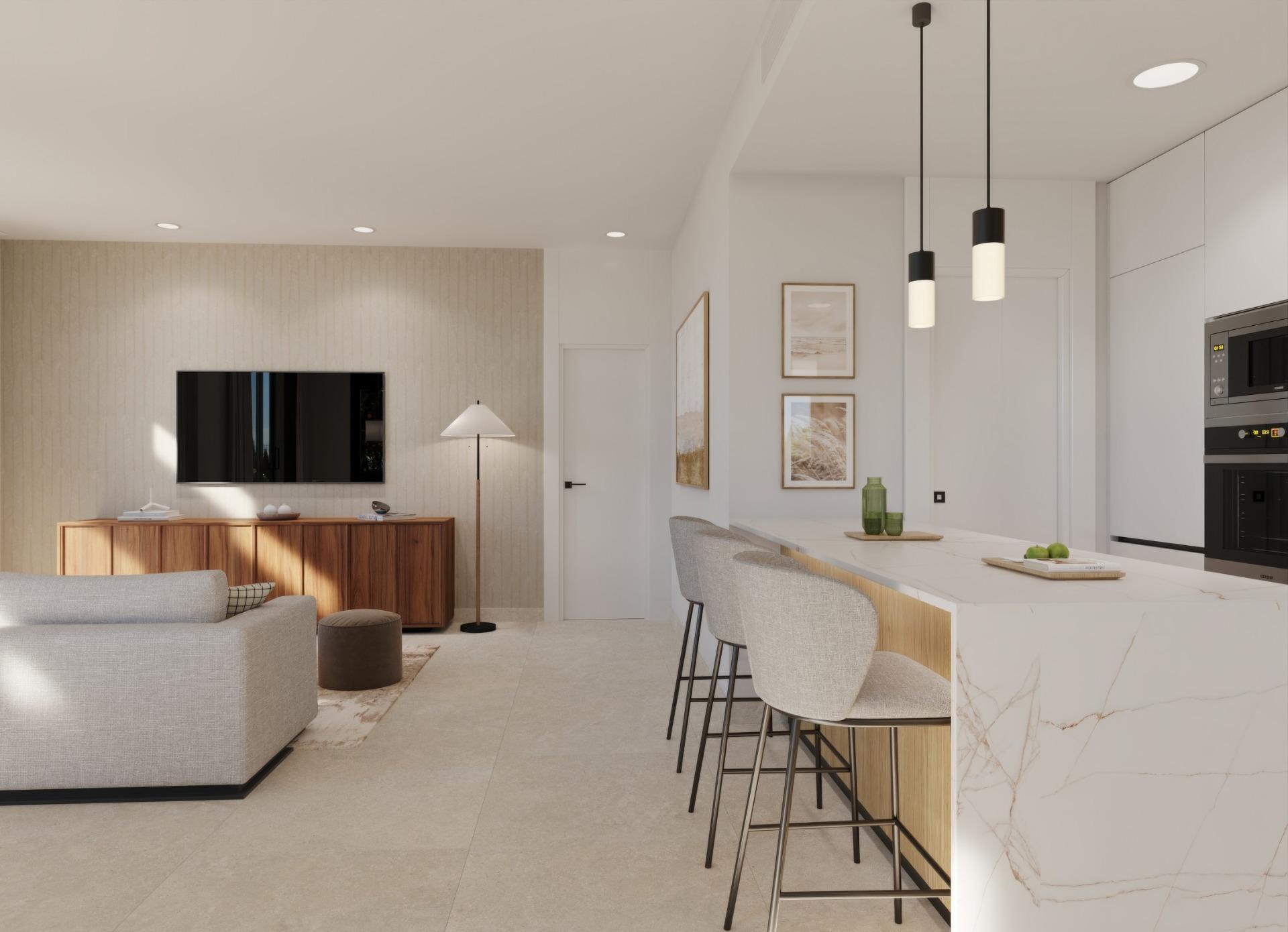 Villa Obra Nueva en Fuente Álamo (Murcia) con Piscina Privada — 3 Dorm