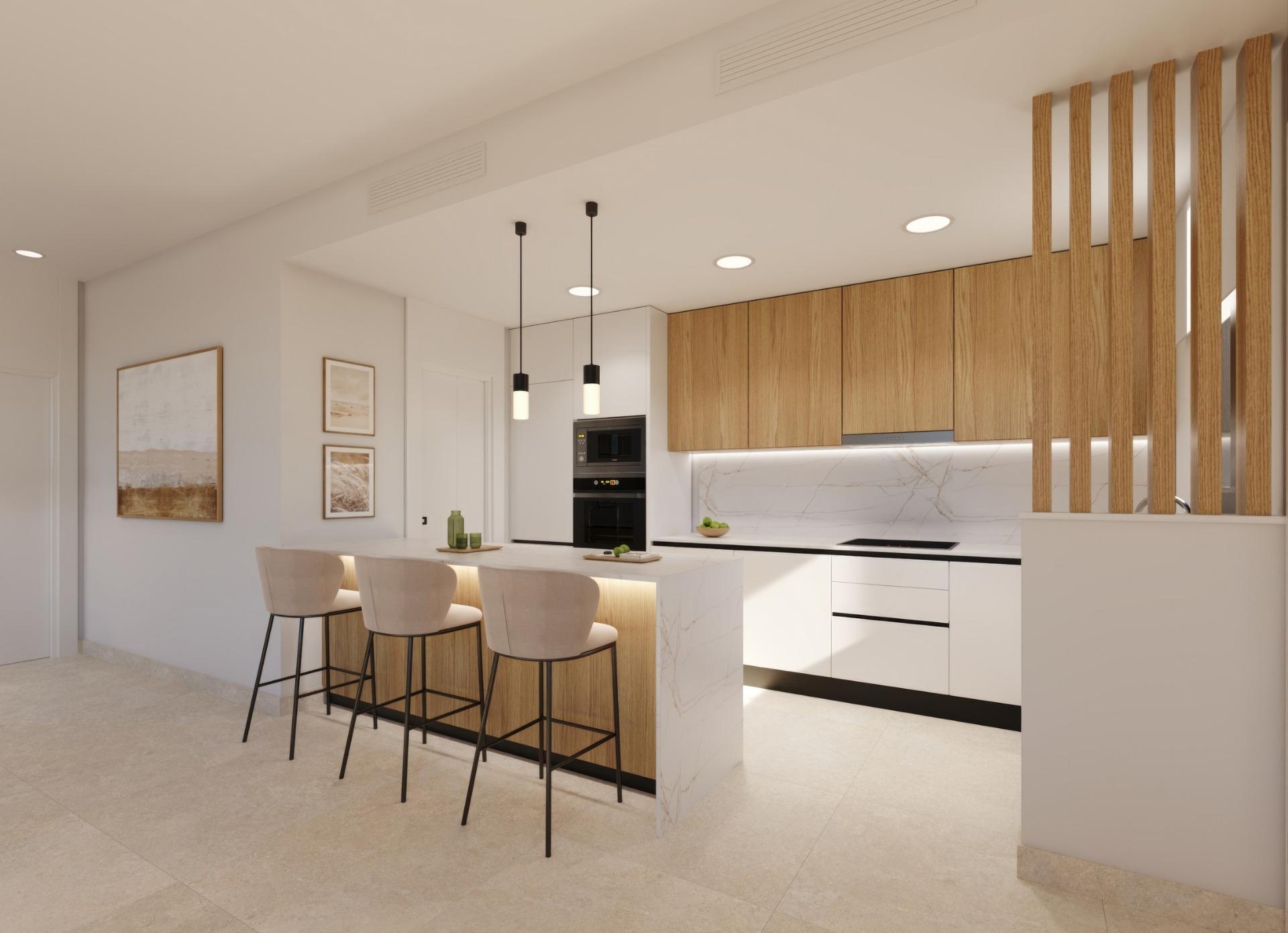 Villa Obra Nueva en Fuente Álamo (Murcia) con Piscina Privada — 3 Dorm
