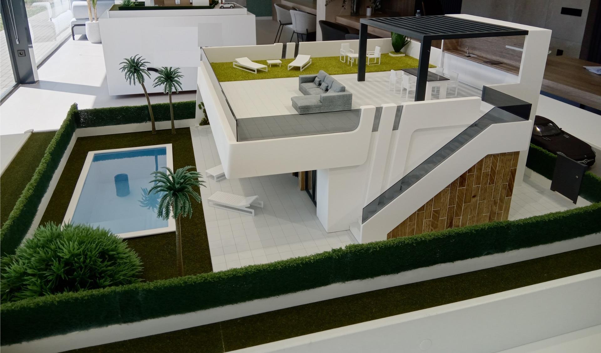 Villa Nueva con Piscina Privada en Alhama de Murcia — 3 Dorm.