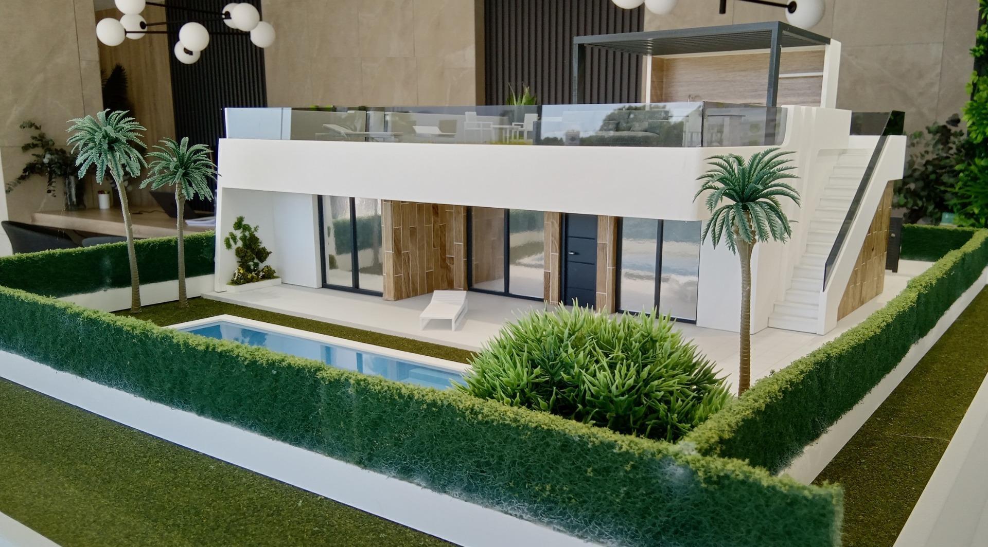 Villa obra nueva con piscina privada en Alhama De Murcia — 3 hab.