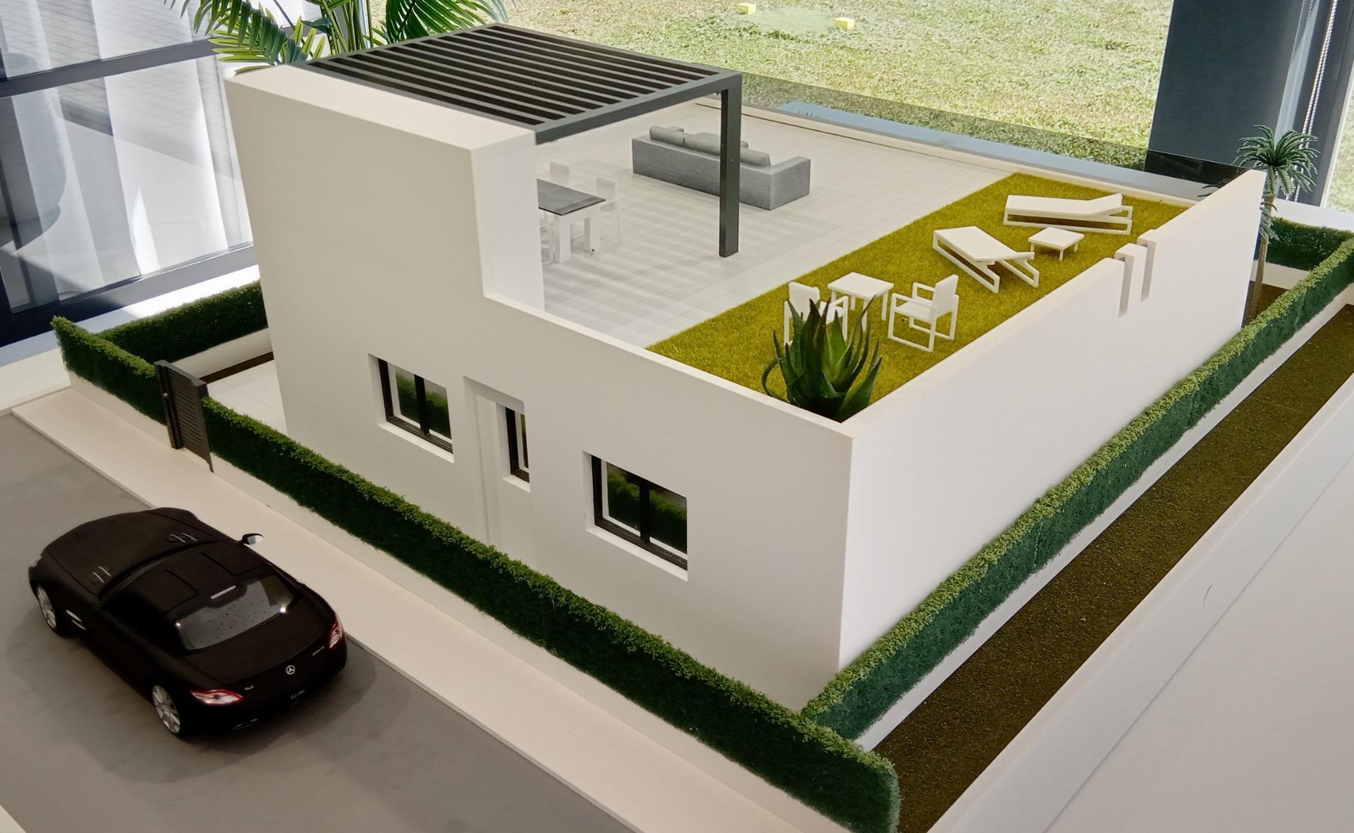 Villa obra nueva con piscina privada en Alhama De Murcia — 3 hab.
