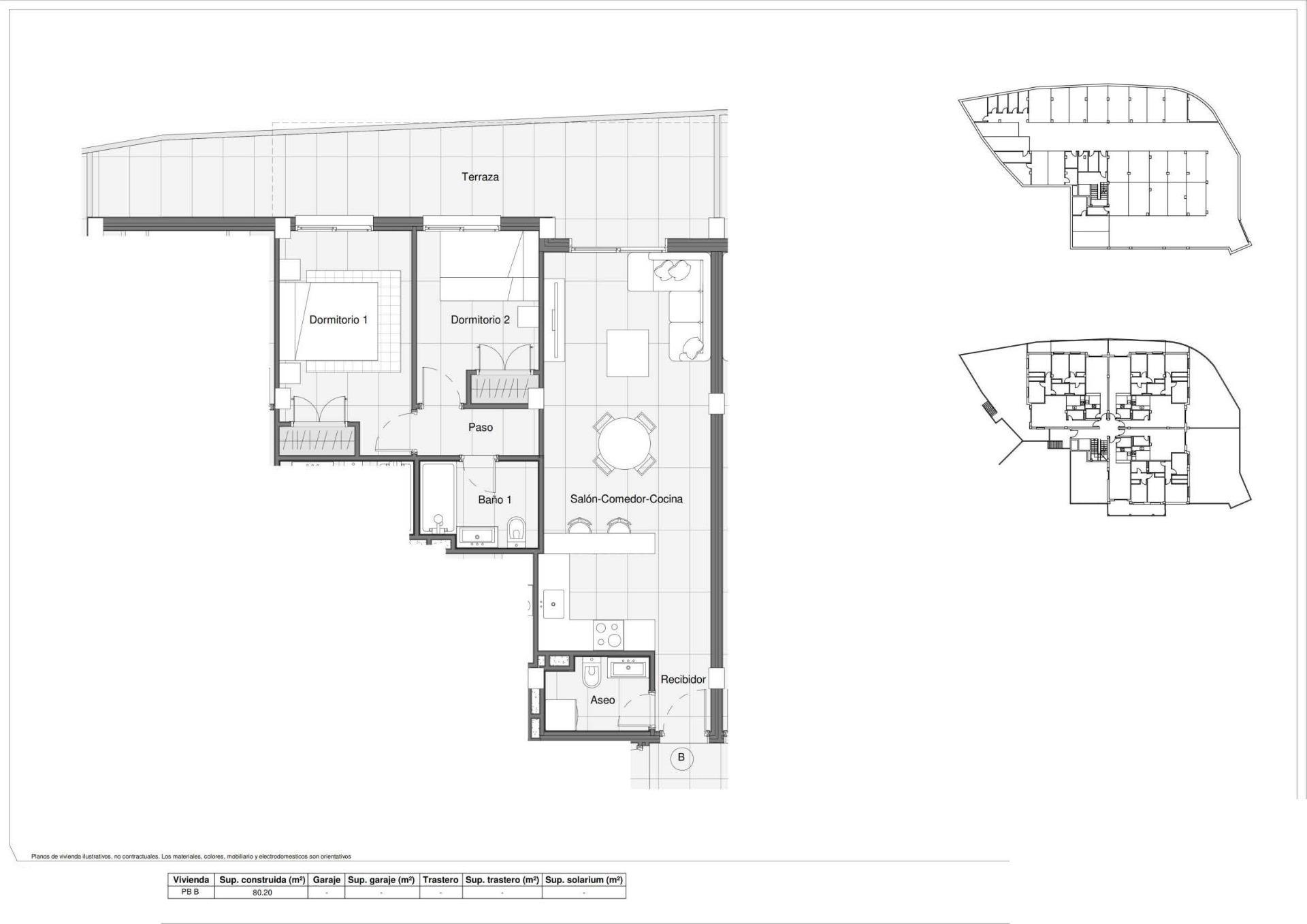 Apartamento Obra Nueva con Piscina Privada en Bigastro — 2 Dorm