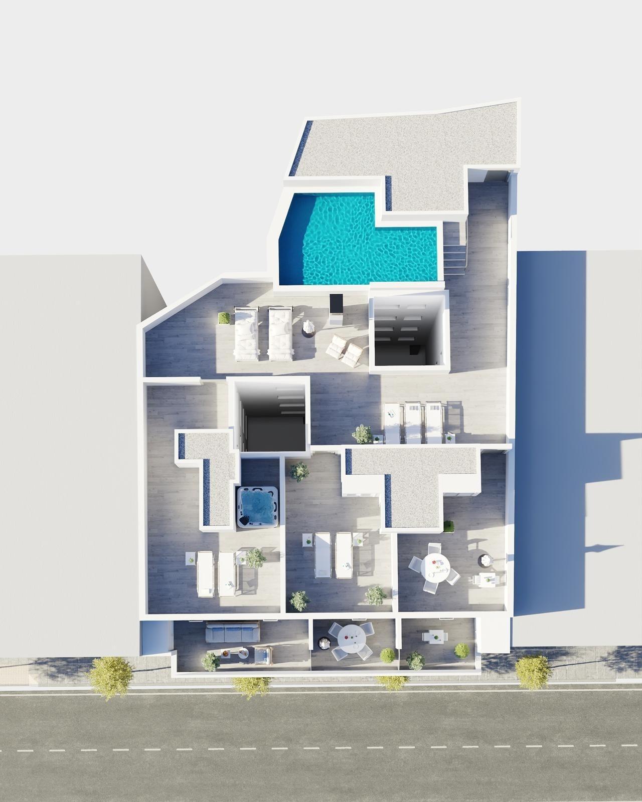 Ático Obra Nueva Torrevieja con Piscina Privada a 400m Playa Cura