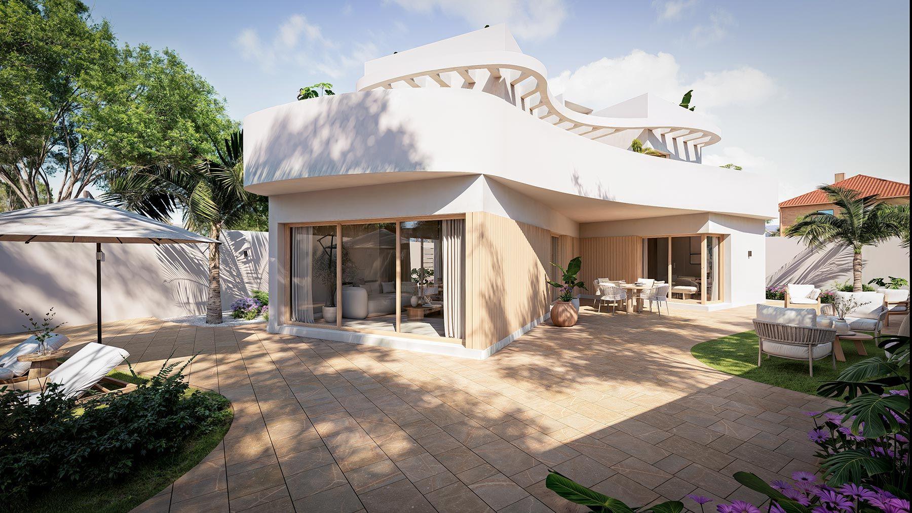 Villa obra nueva con piscina privada en Orihuela Costa — Lujo mediterráneo