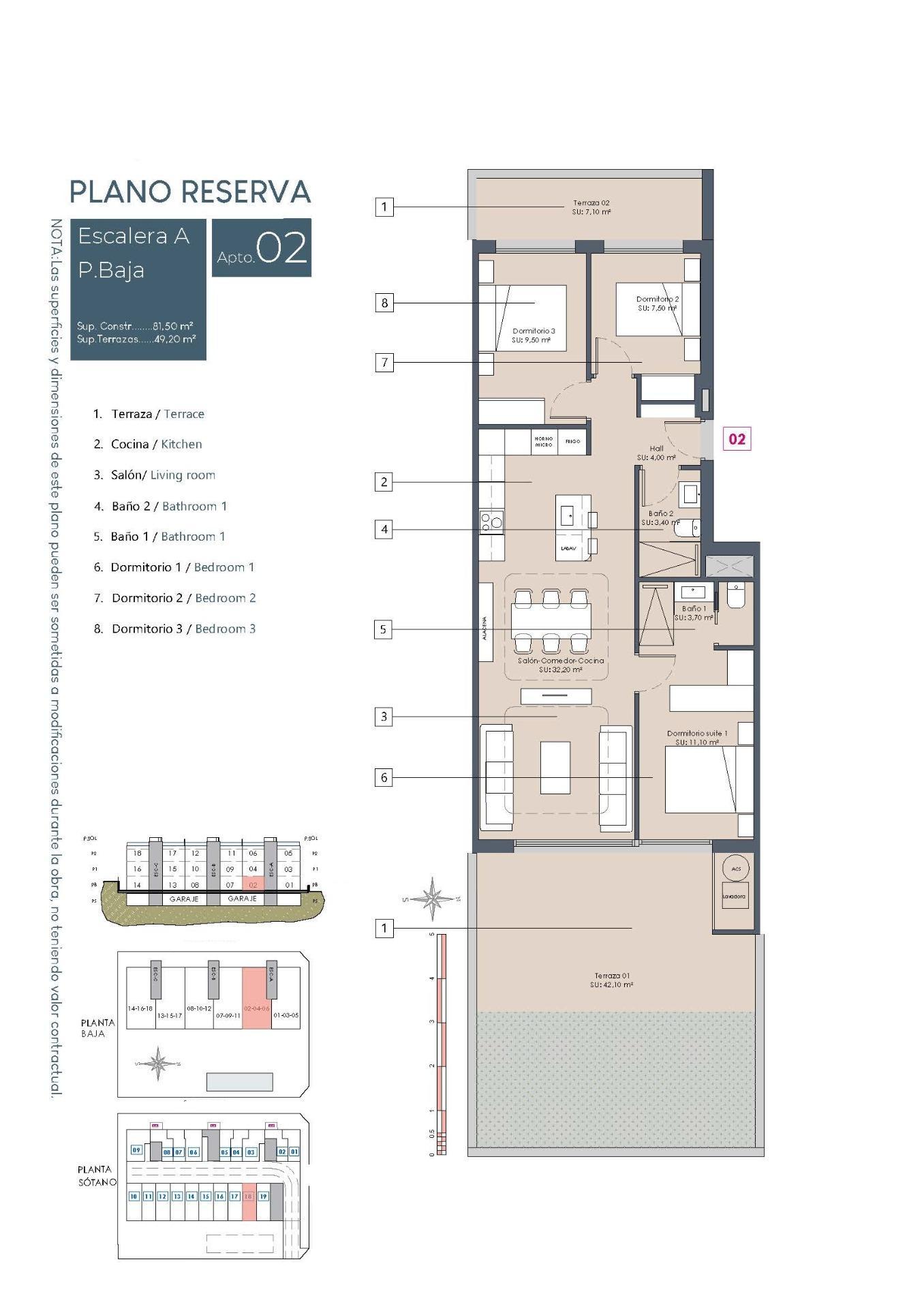 Apartamento Obra Nueva con Piscina Privada en Benijófar — 3 Dorm