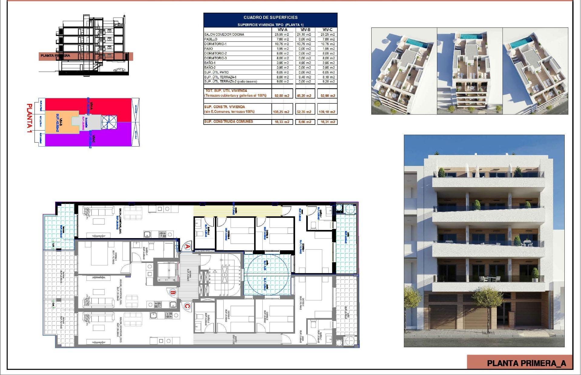 Obra Nueva: Apartamento 1 Dorm con Piscina Privada en Torrevieja