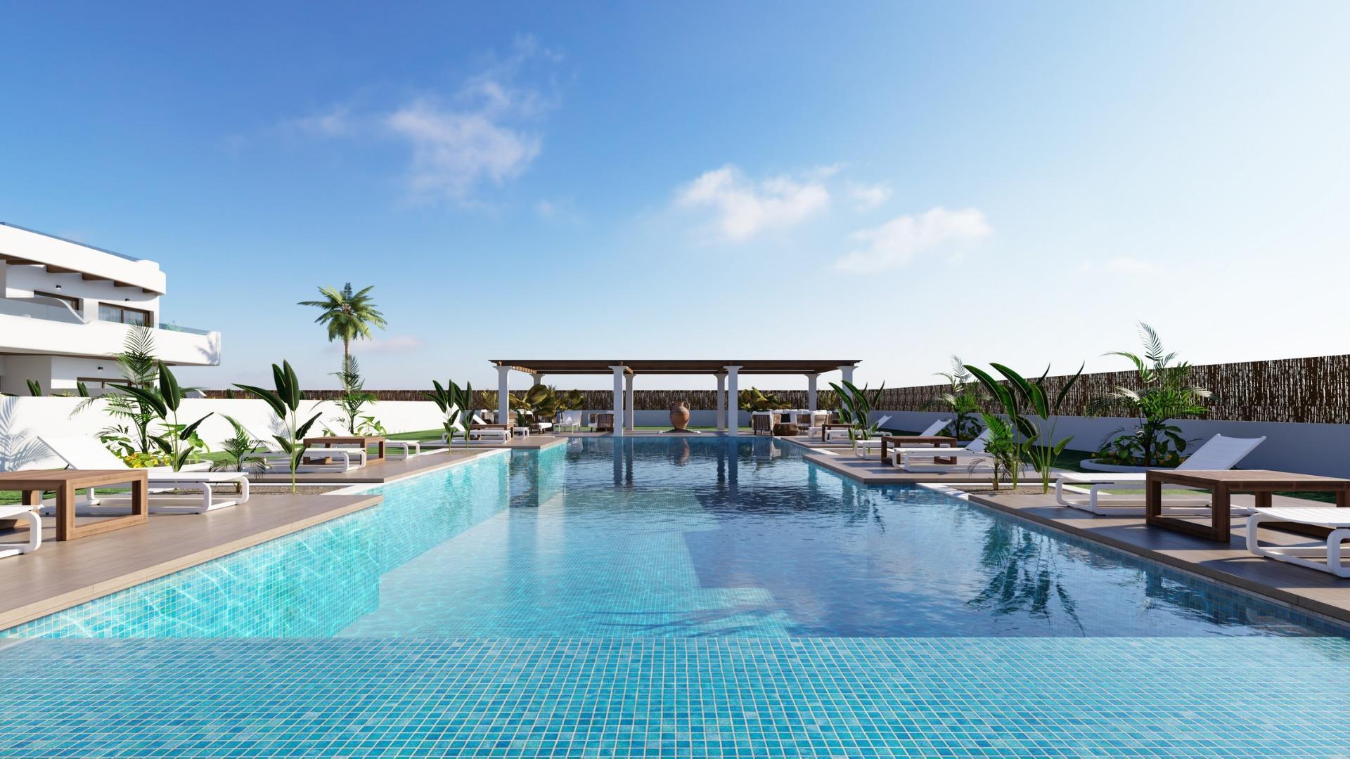 Apartamento obra nueva con piscina privada en Los Alcázares