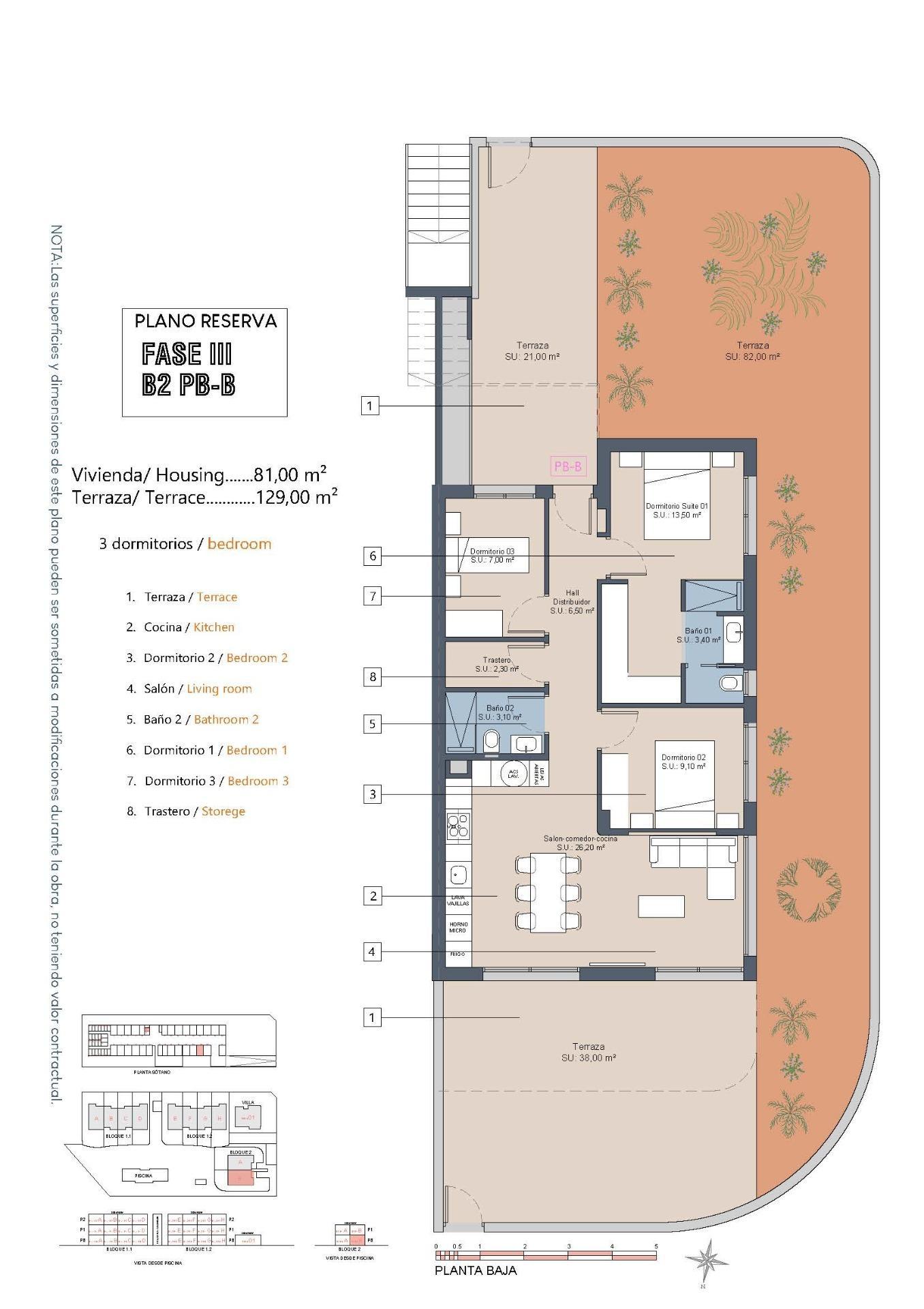 Chalet obra nueva en Los Alcázares con piscina privada — 3 dorm.
