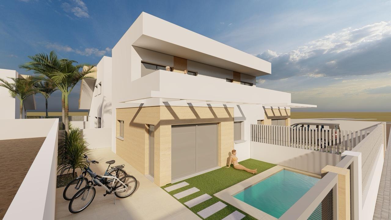 Villa obra nueva 200m playa Puerto de Mazarrón - 2 dorm, terraza mar