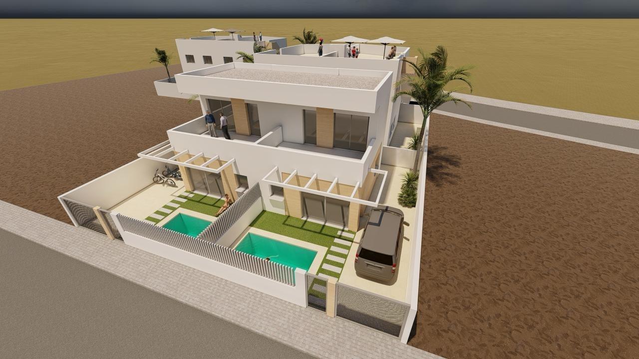 Villa obra nueva 200m playa Puerto de Mazarrón - 2 dorm, terraza mar