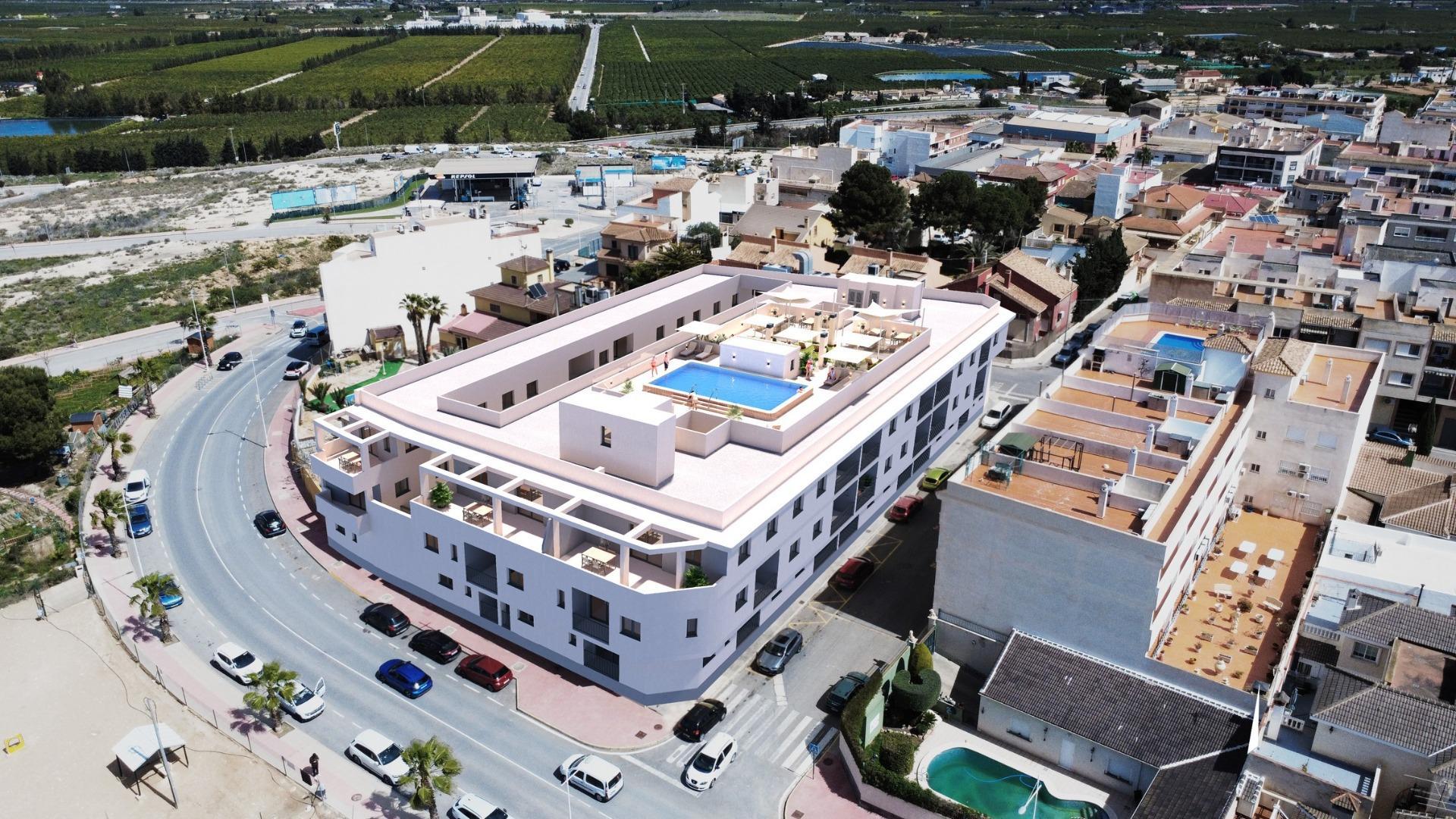 Ático Obra Nueva con Piscina Privada en San Miguel de Salinas — 1 Hab