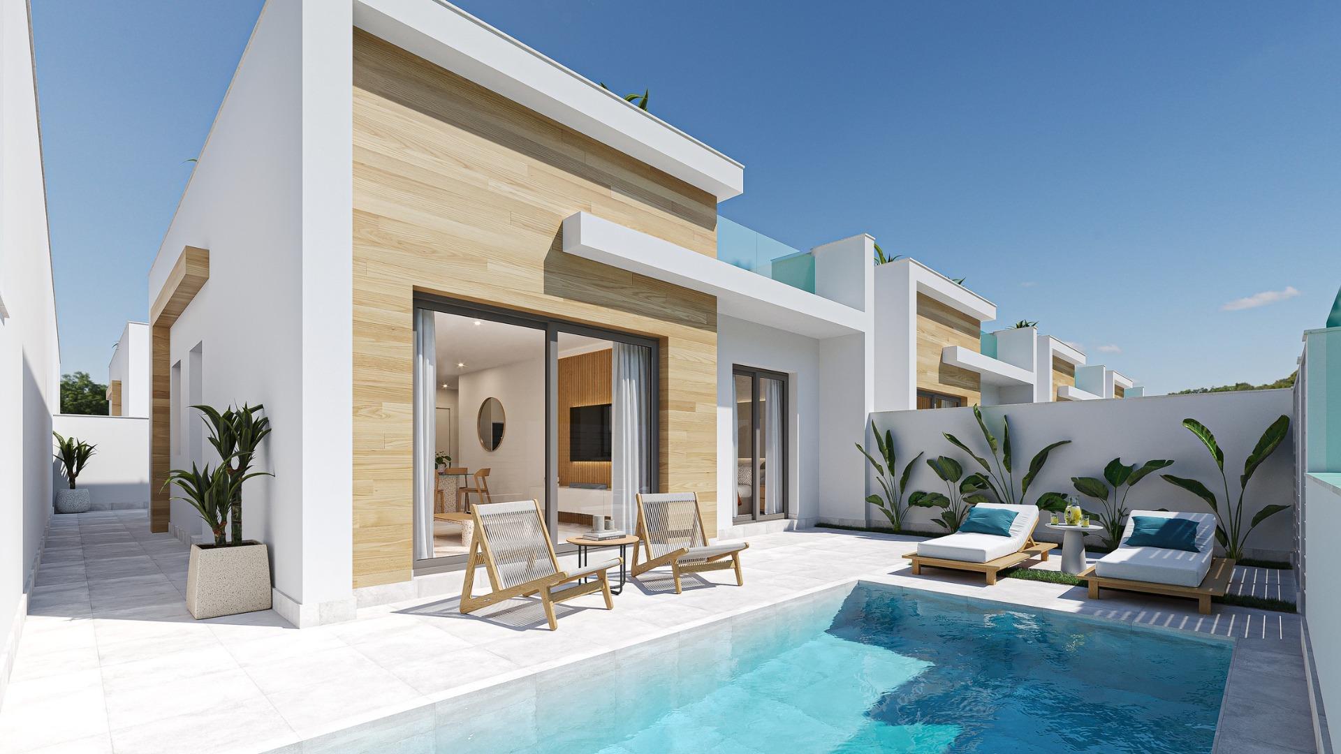 Villa obra nueva con piscina en Torre Pacheco - 3 hab.