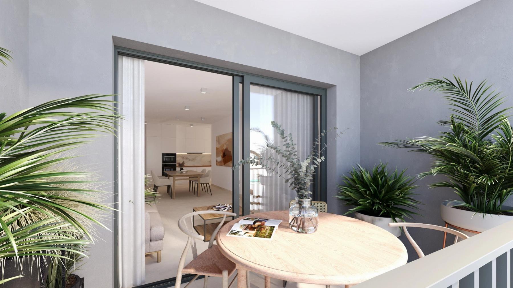 Apartamento 1 dorm. en Centro San Miguel Salinas — Piscina y Vistas Pueblo