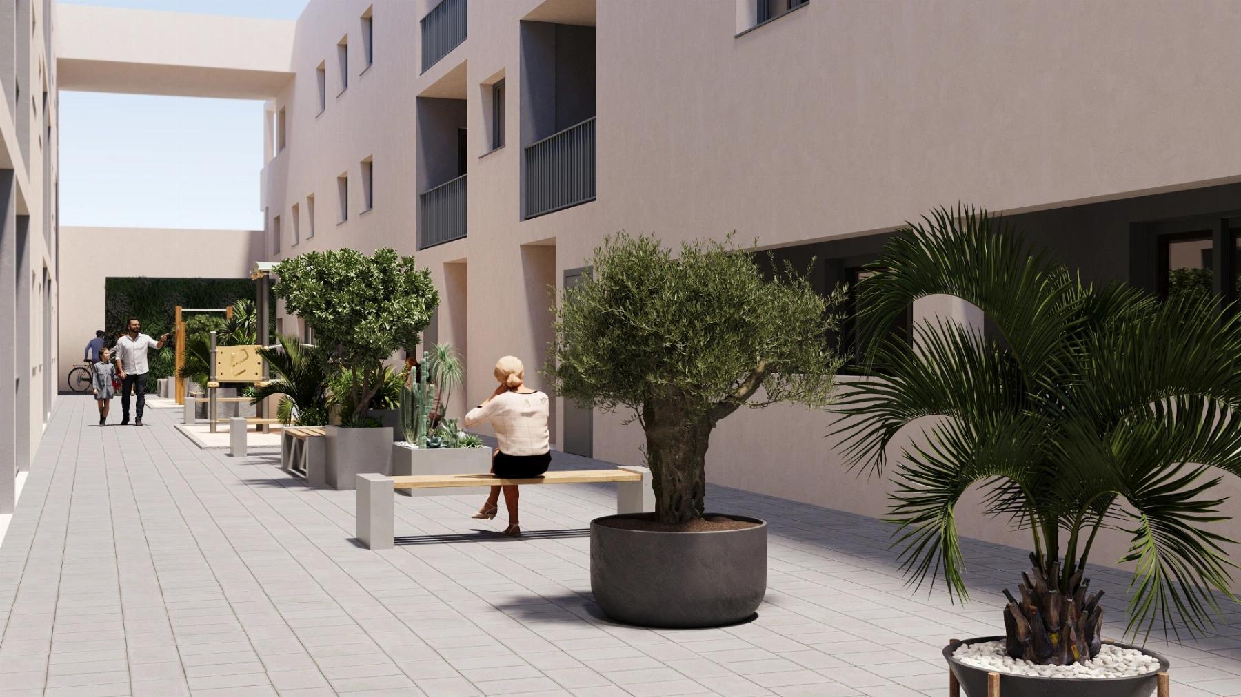 Apartamento 1 dorm. en Centro San Miguel Salinas — Piscina y Vistas Pueblo