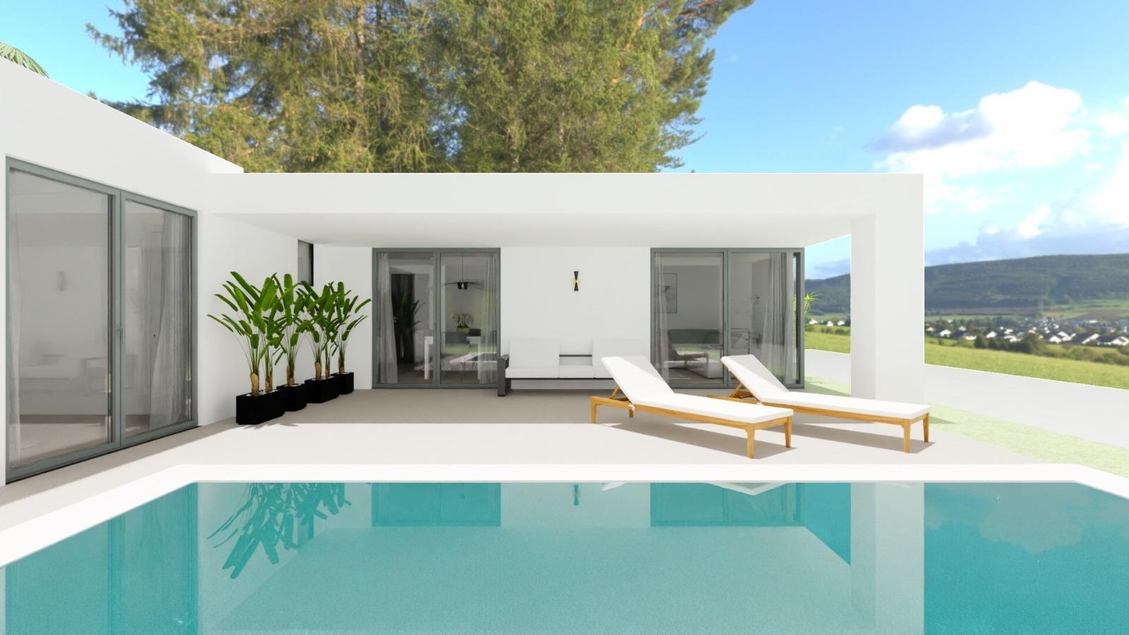 Villa obra nueva con piscina en Monforte del Cid - 3 hab