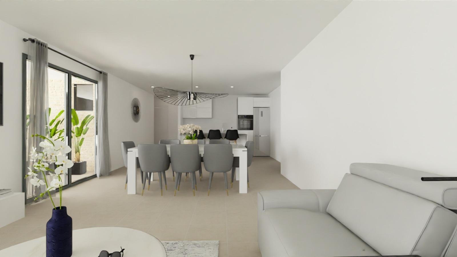 Villa obra nueva con piscina en Monforte del Cid - 3 hab