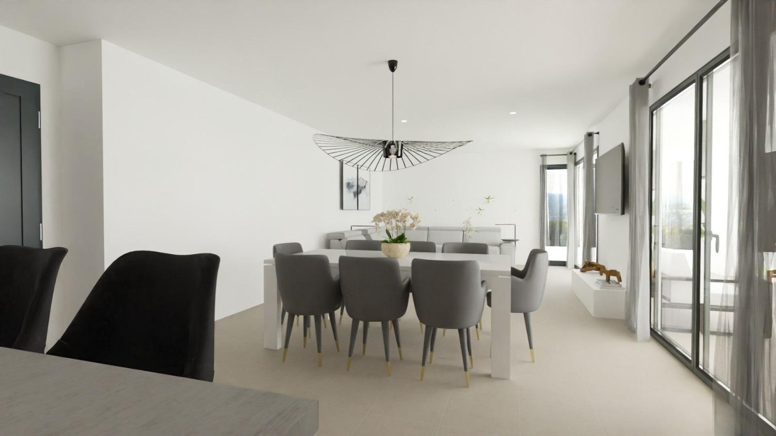 Villa obra nueva con piscina en Monforte del Cid - 3 hab