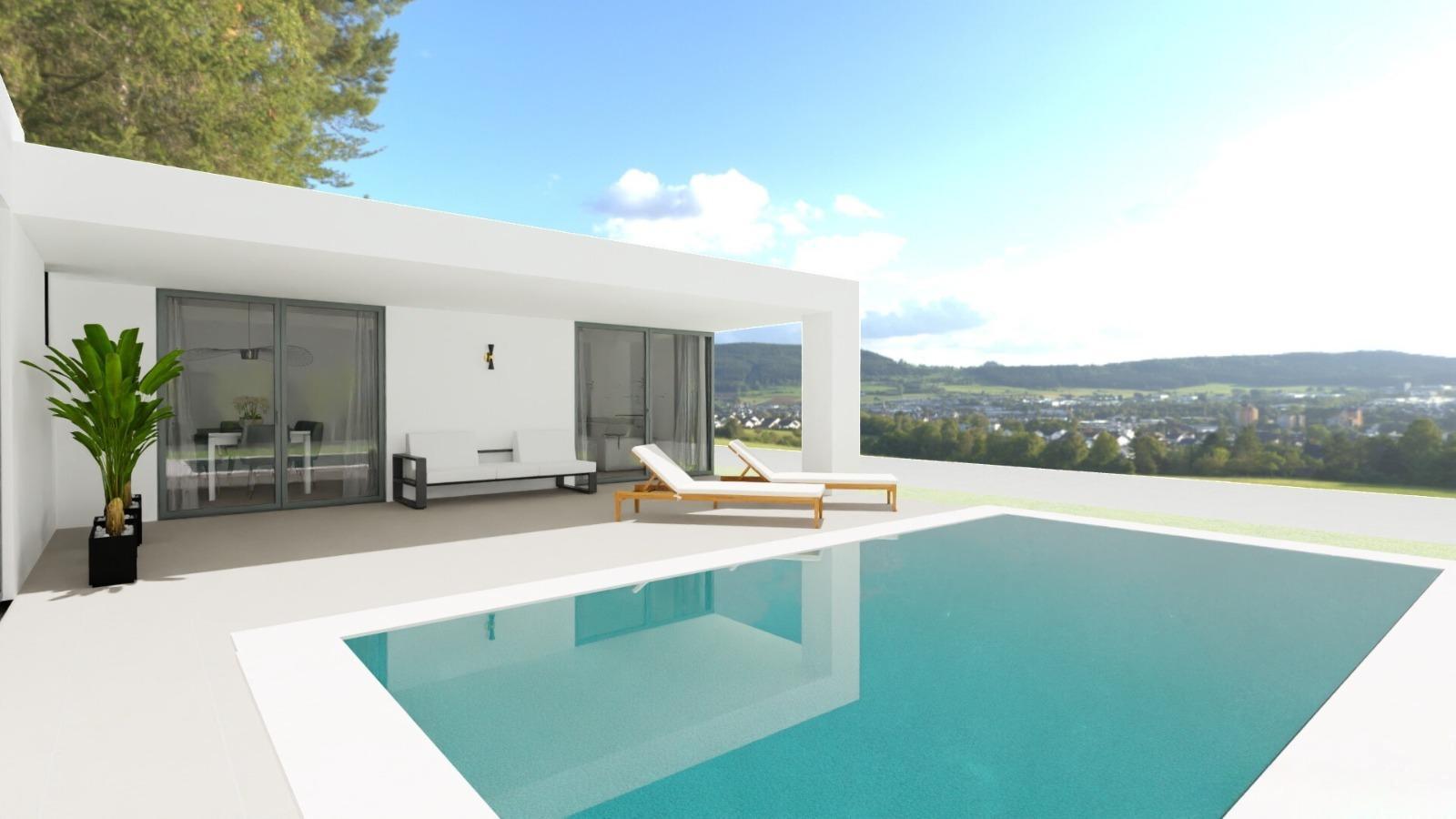 Villa obra nueva con piscina en Monforte del Cid - 3 hab