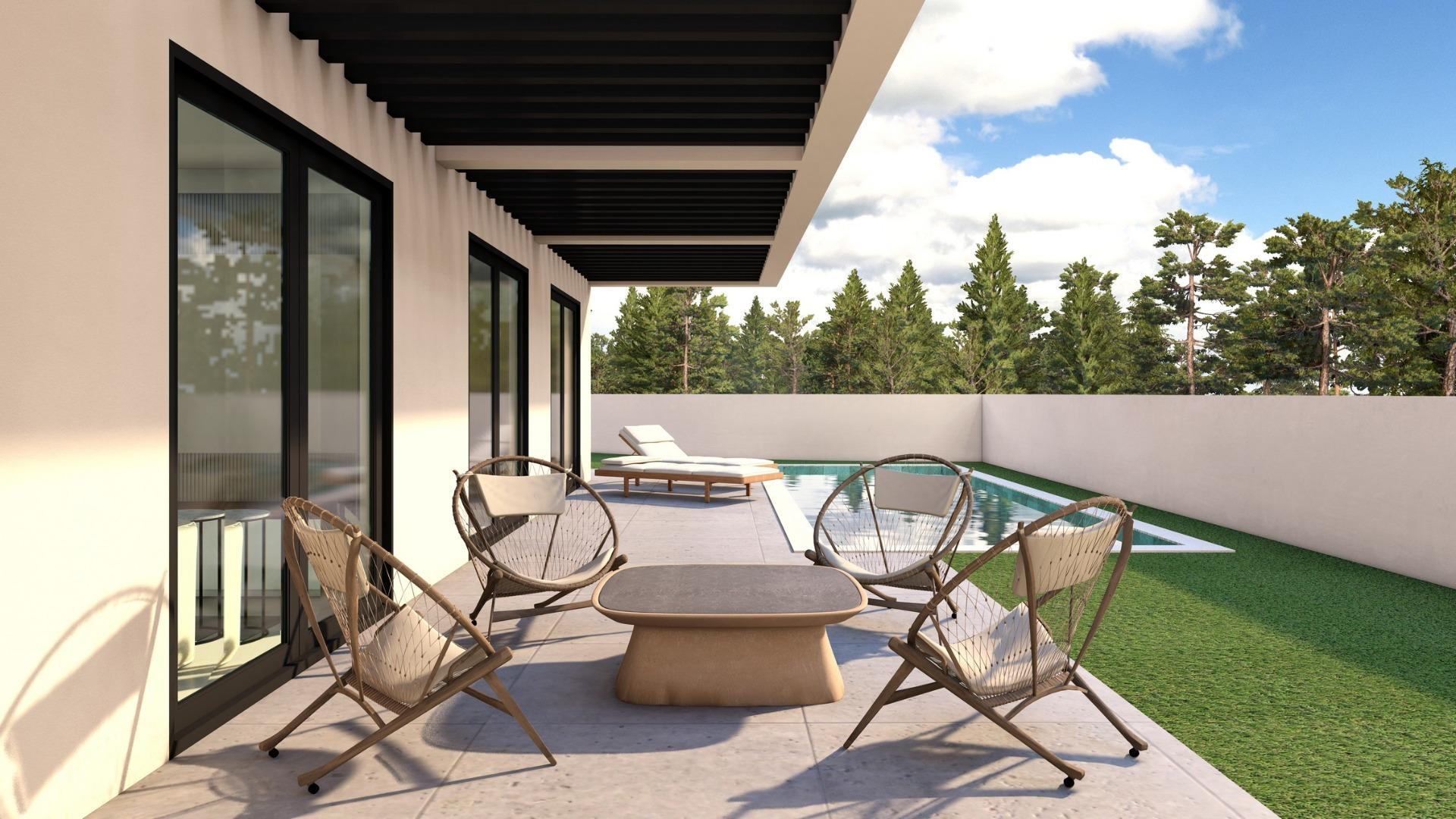 Villa de Obra Nueva en Finestrat con Piscina Privada — 4 Dorm.