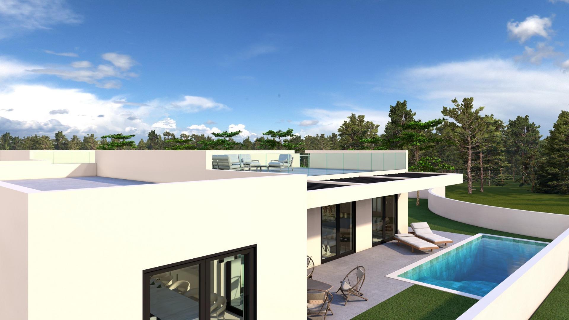 Villa de Obra Nueva en Finestrat con Piscina Privada — 4 Dorm.