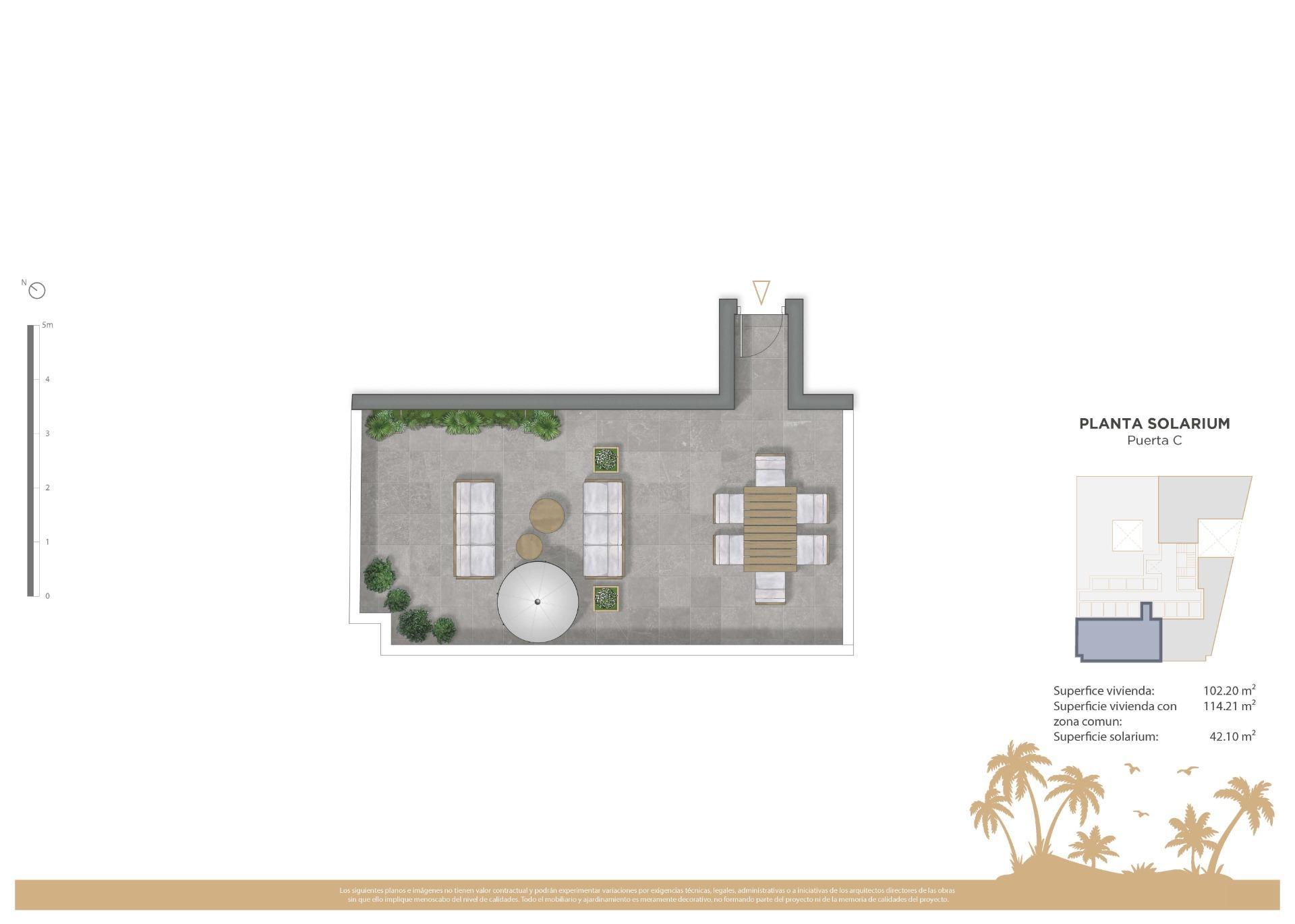Ático obra nueva con piscina privada en Guardamar del Segura — 3 hab