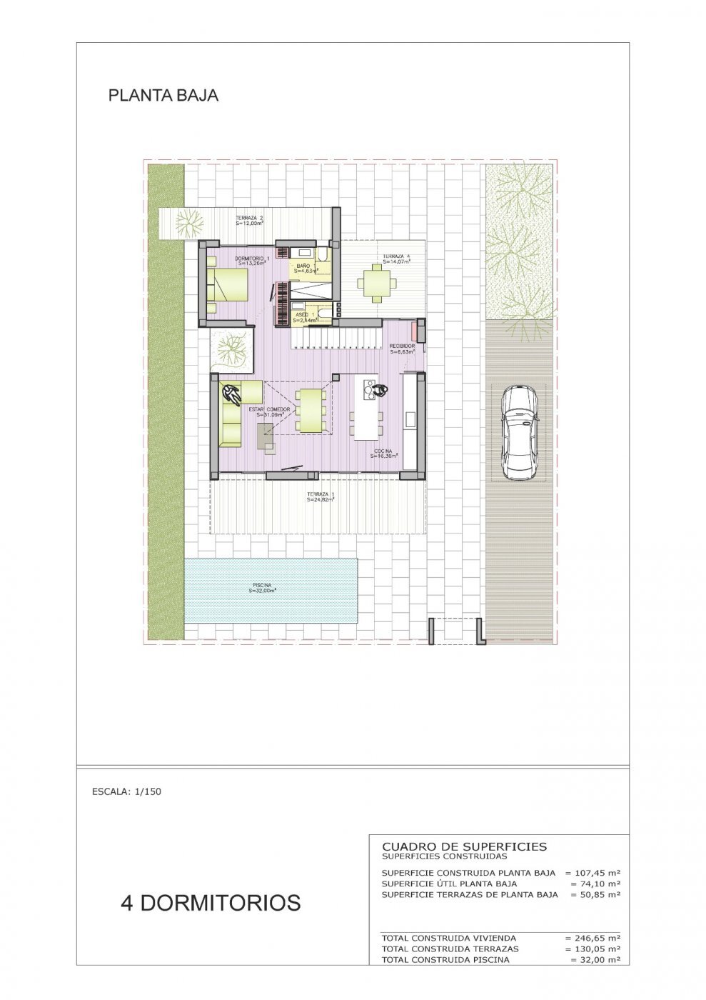 Villa Obra Nueva con Piscina Privada en Orihuela Costa — 4 Dorm.