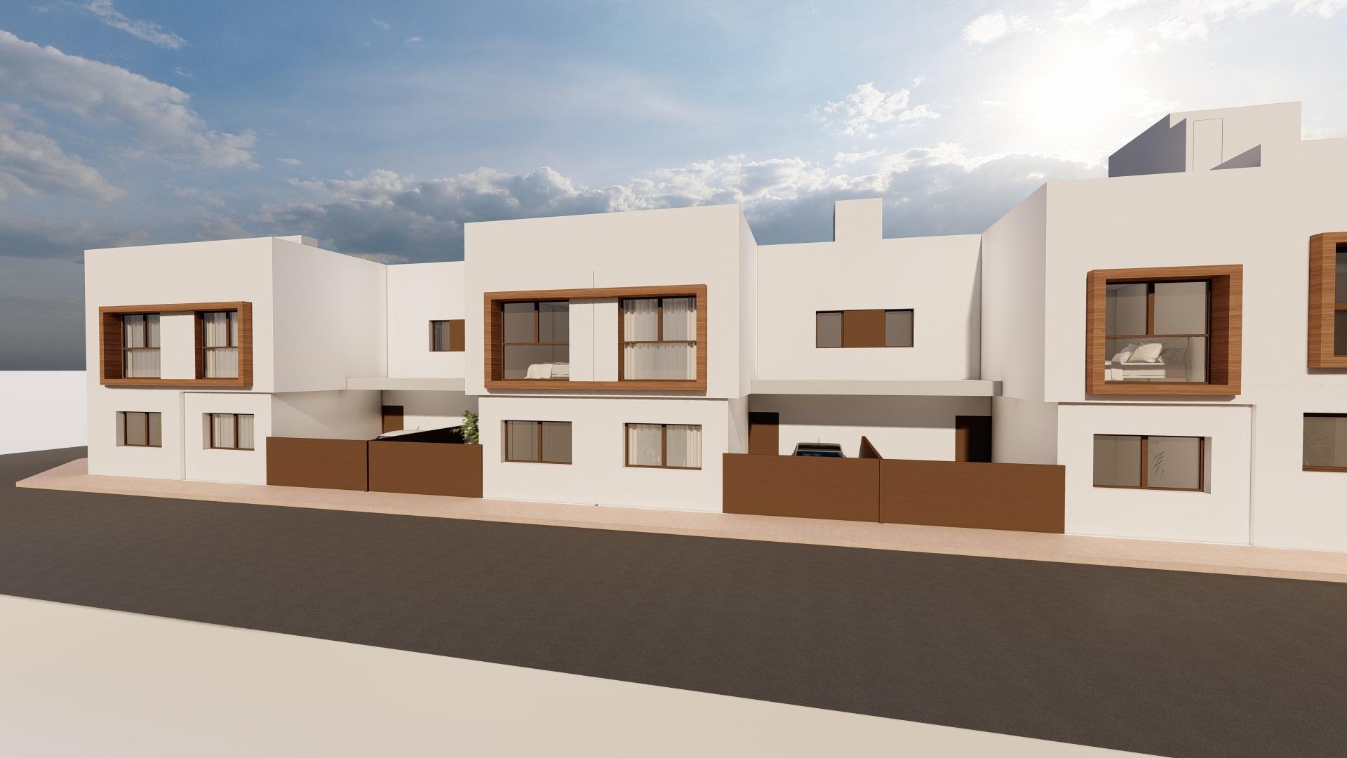 Obra Nueva: Adosado con Piscina Privada en San Javier — 3 Dorm