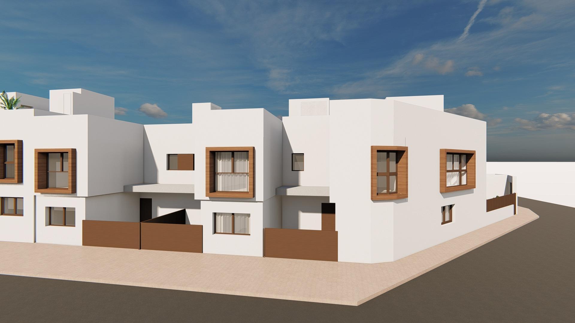 Obra Nueva: Adosado con Piscina Privada en San Javier — 3 Dorm