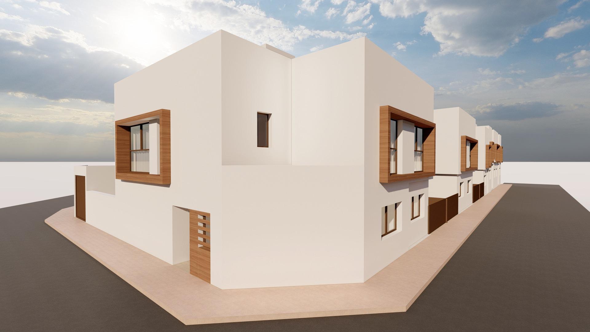 Obra Nueva: Adosado con Piscina Privada en San Javier — 3 Dorm