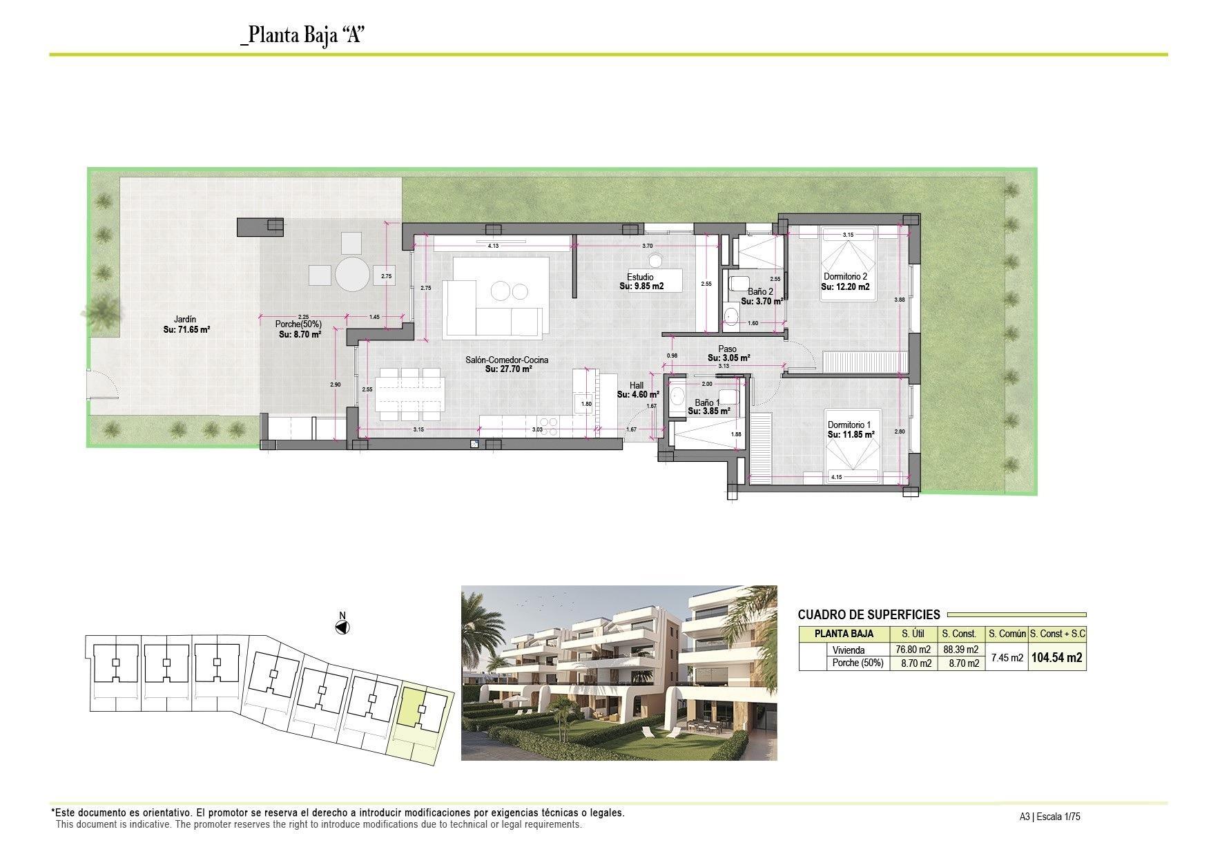 Apartamento Obra Nueva con Piscina Privada en Alhama De Murcia — 2 Dorm