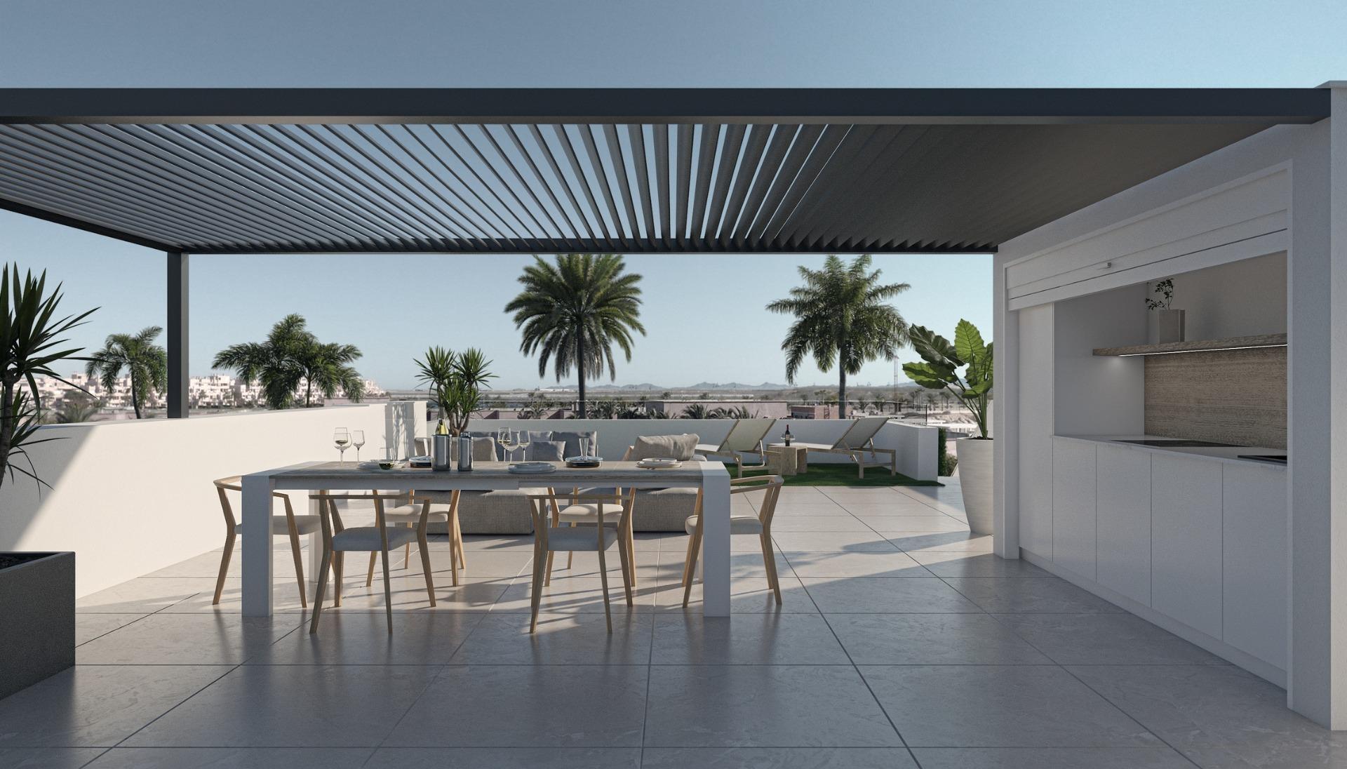 Apartamento Obra Nueva con Piscina Privada en Alhama De Murcia — 2 Dorm