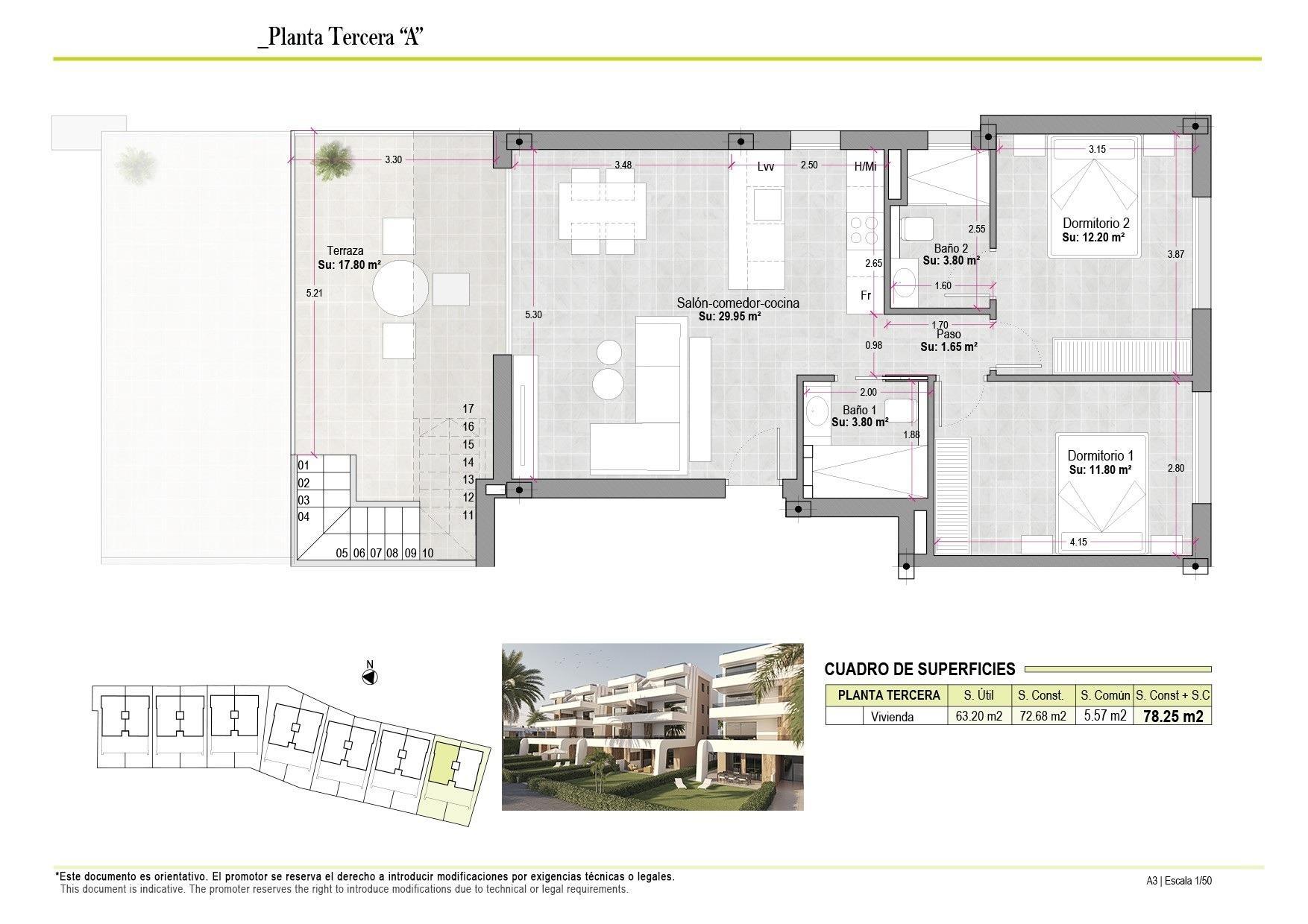 Ático Obra Nueva con Piscina Privada en Alhama de Murcia — 2 Dorm.