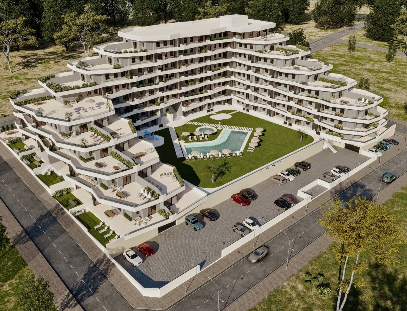Apartamento Obra Nueva 3 Dorm en San Miguel Salinas con Piscina Privada