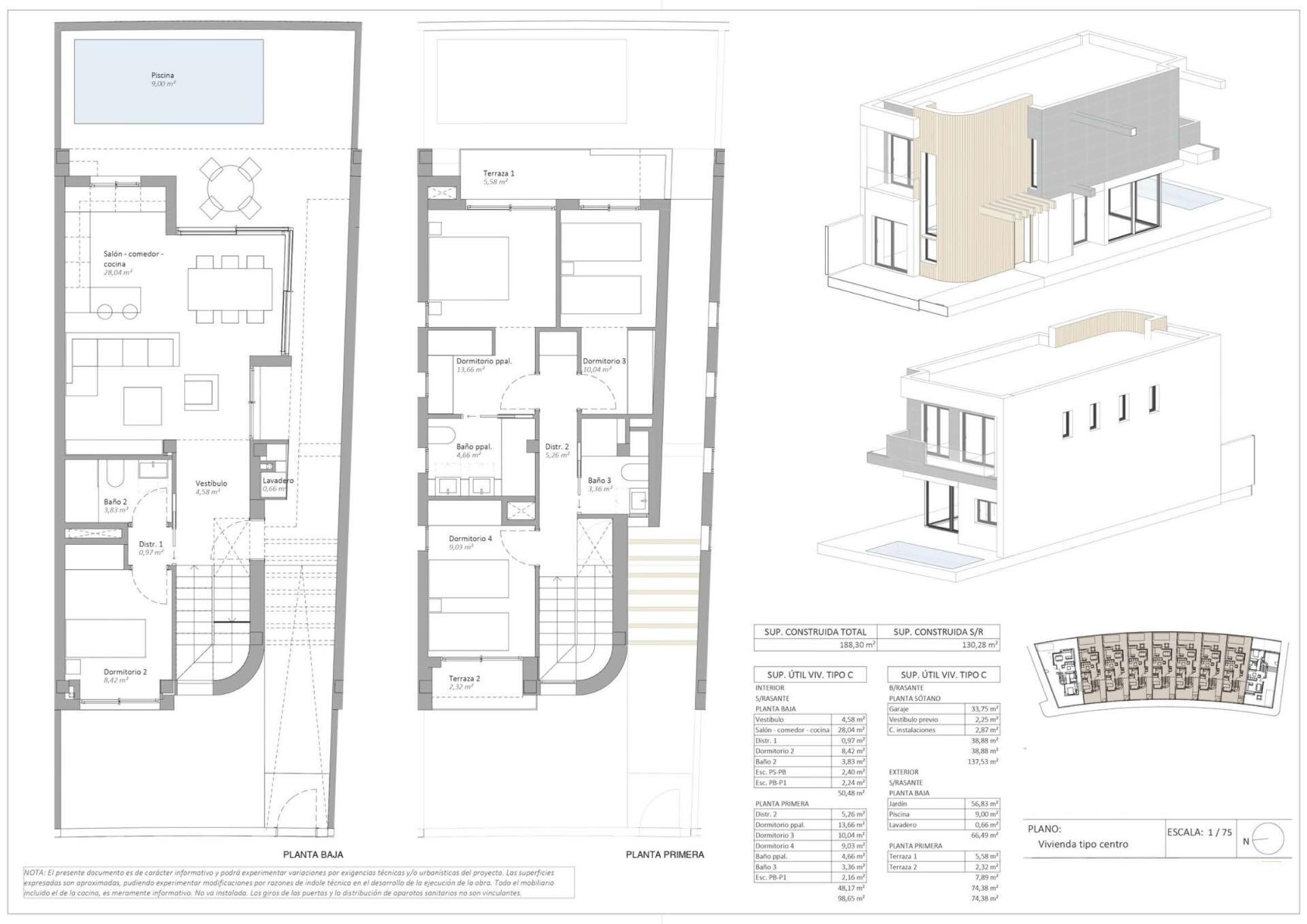 Villa obra nueva con piscina en Águilas, Murcia — 4 dorm.